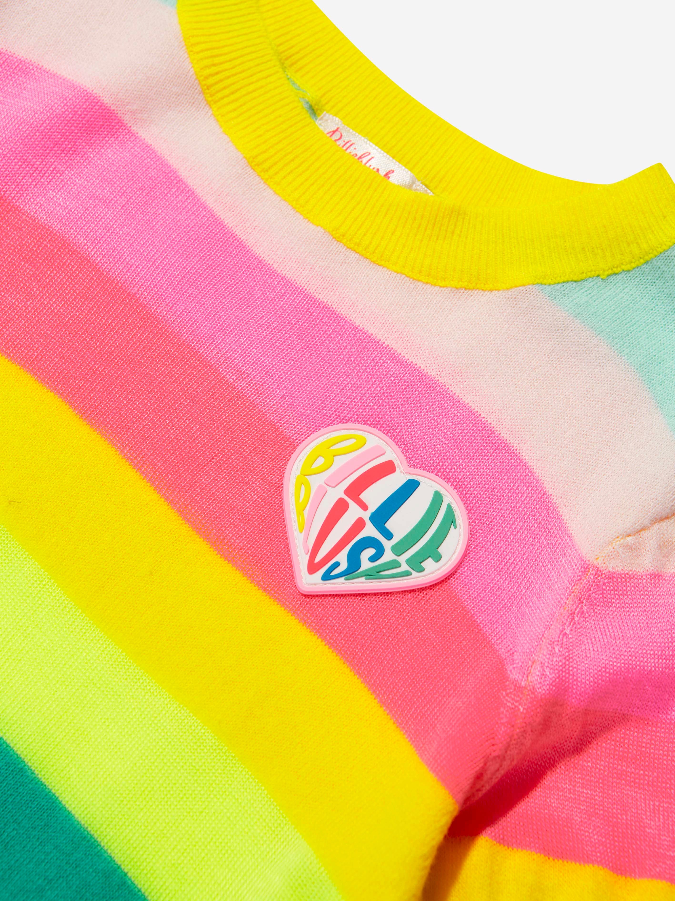 Billieblush Girls Knitted Striped Sweatshirt in Multicolour