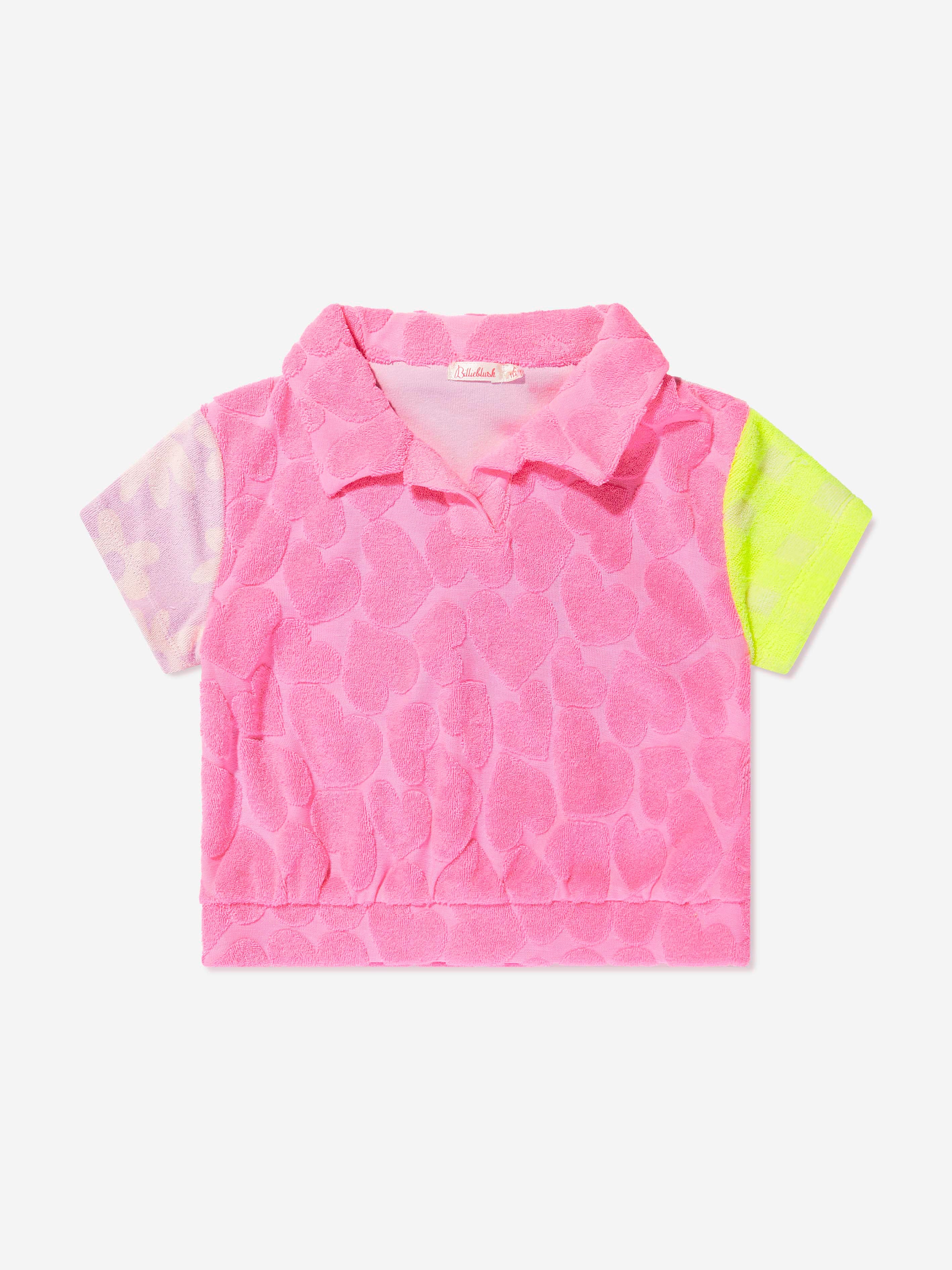 Billieblush Girls Terry Towel Polo Shirt in Multicolour