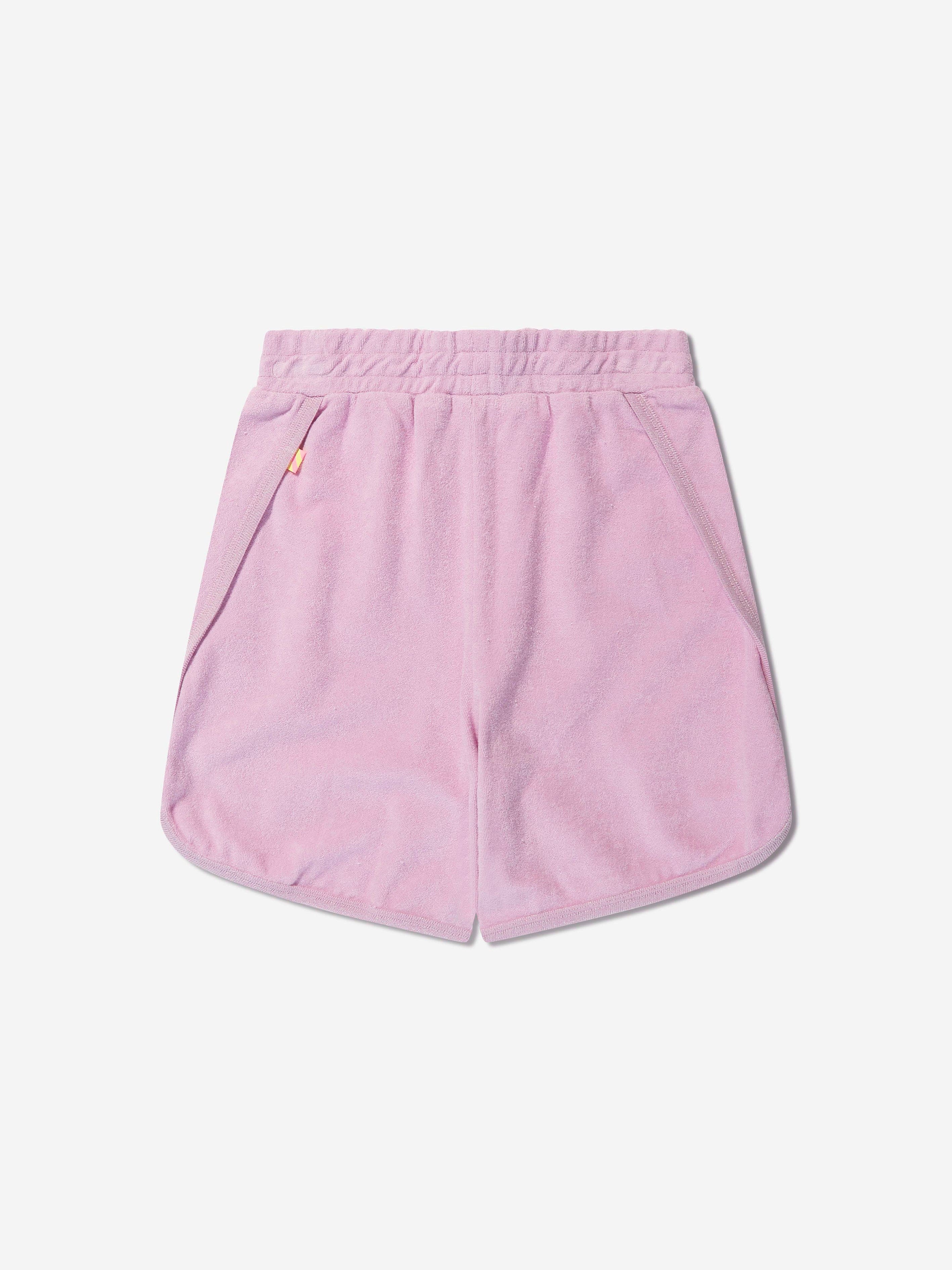 Billieblush Girls Terry Towel Shorts in Purple