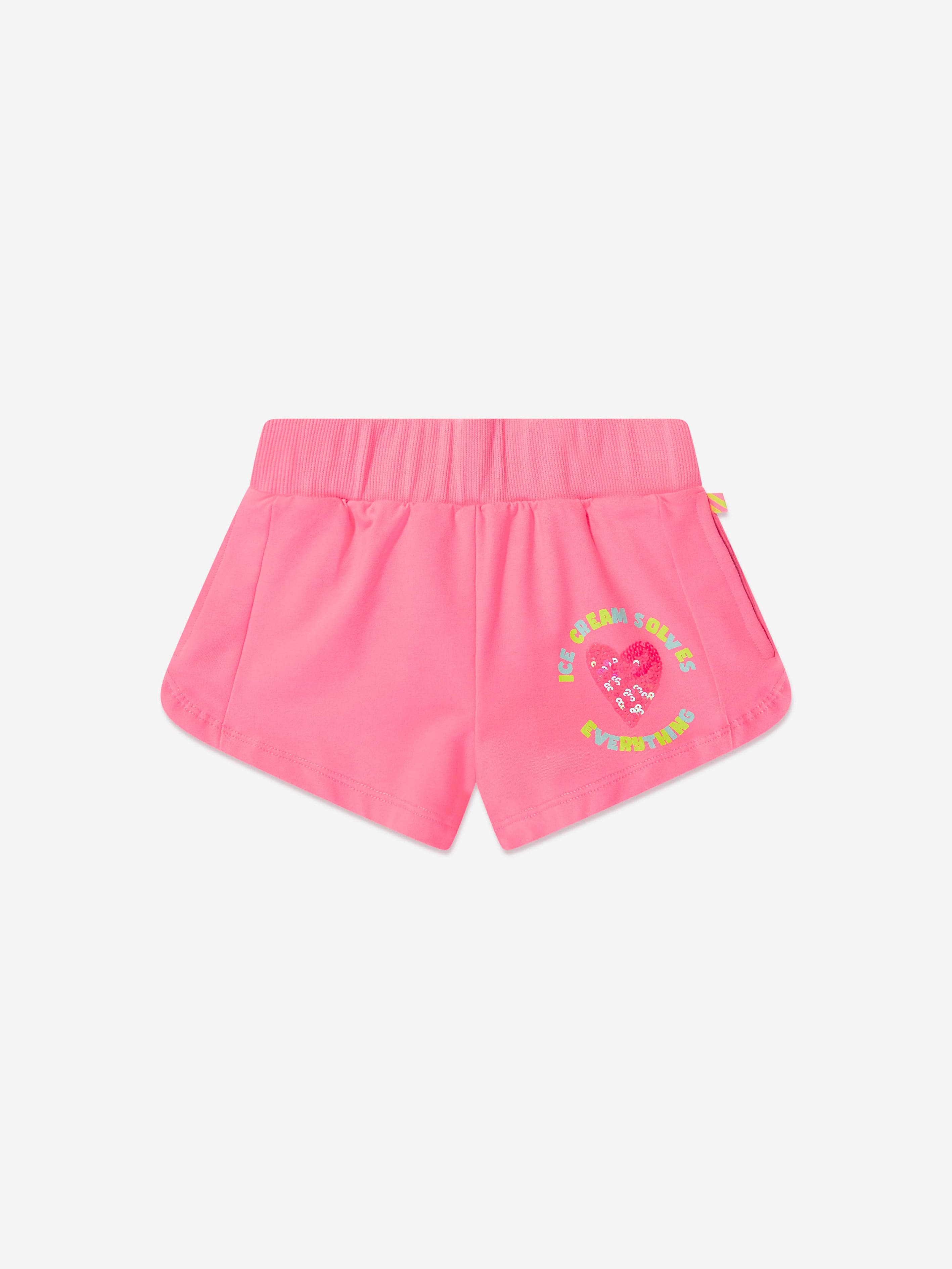 Billieblush Girls French Terry Shorts in Pink