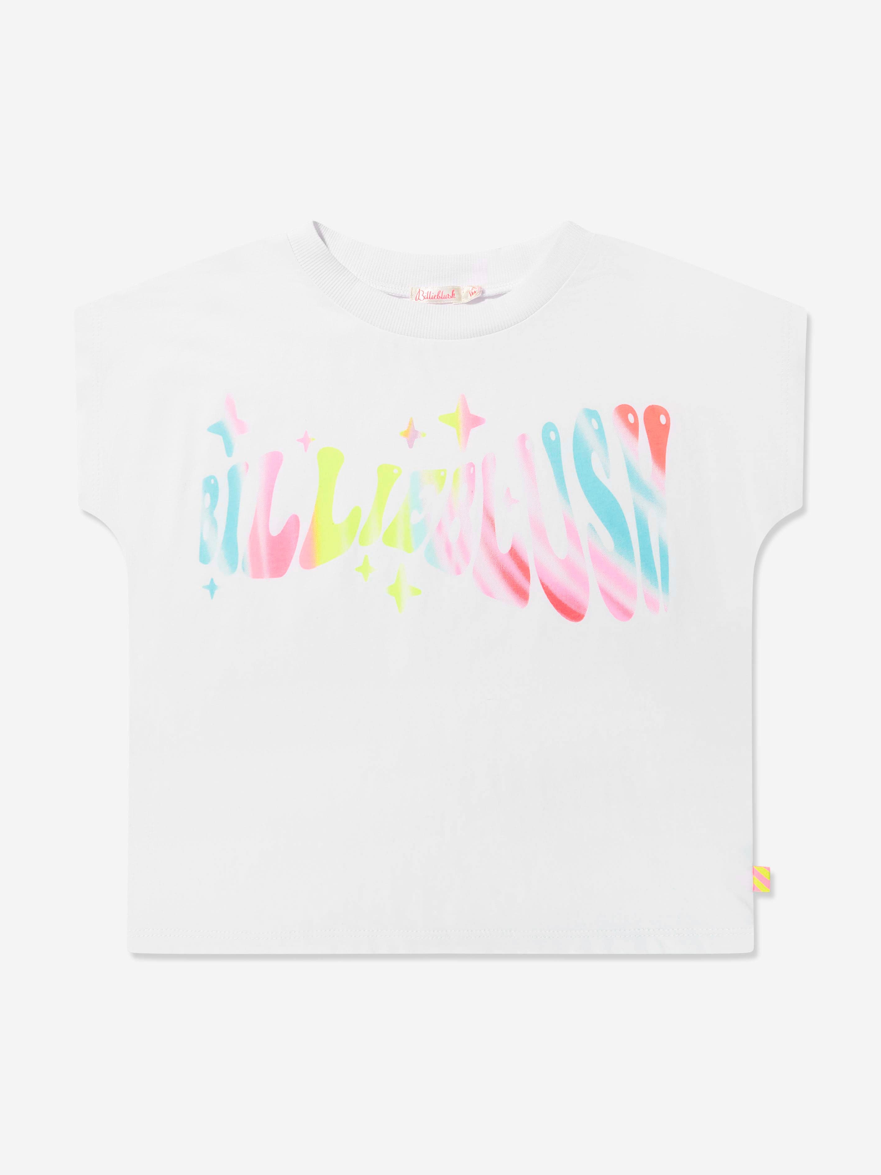 Billieblush Girls Logo Print T-Shirt in White