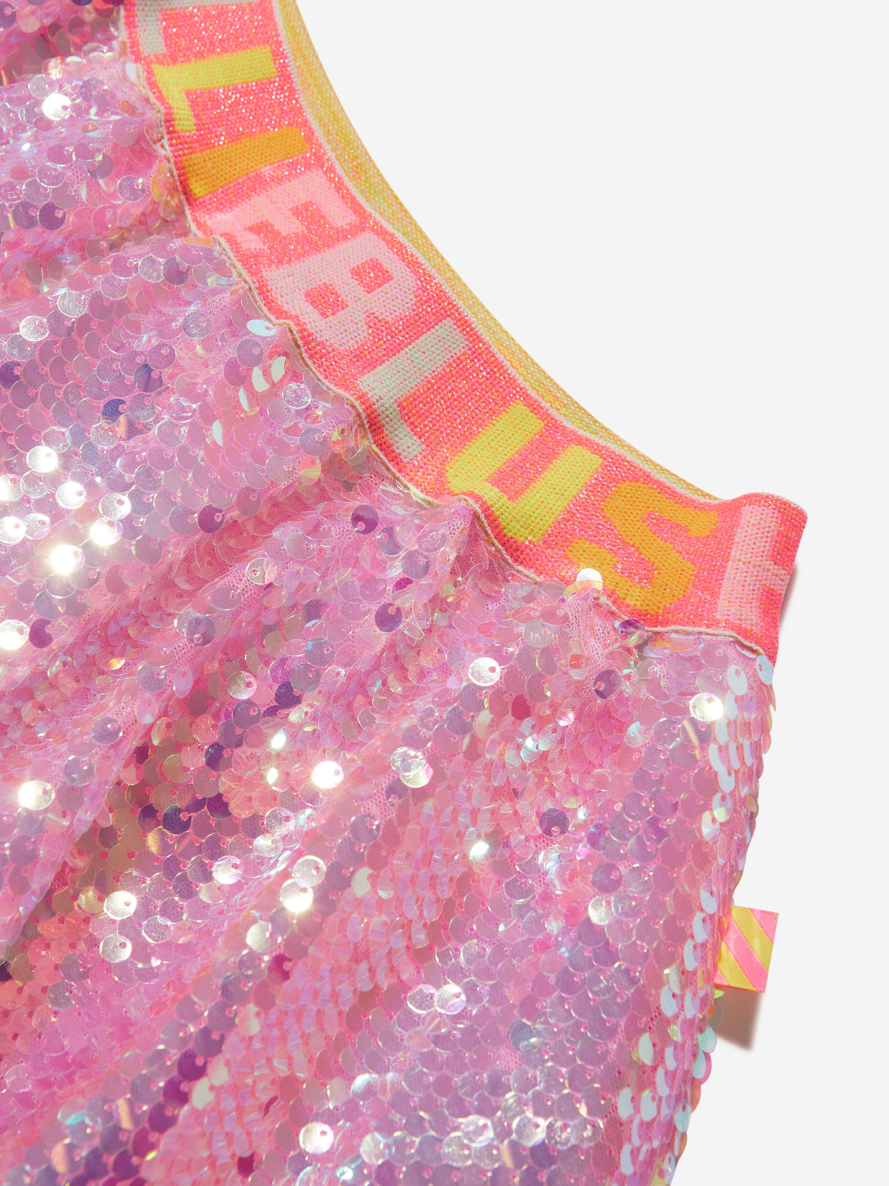 Billieblush Girls Sequin Skirt in Pink