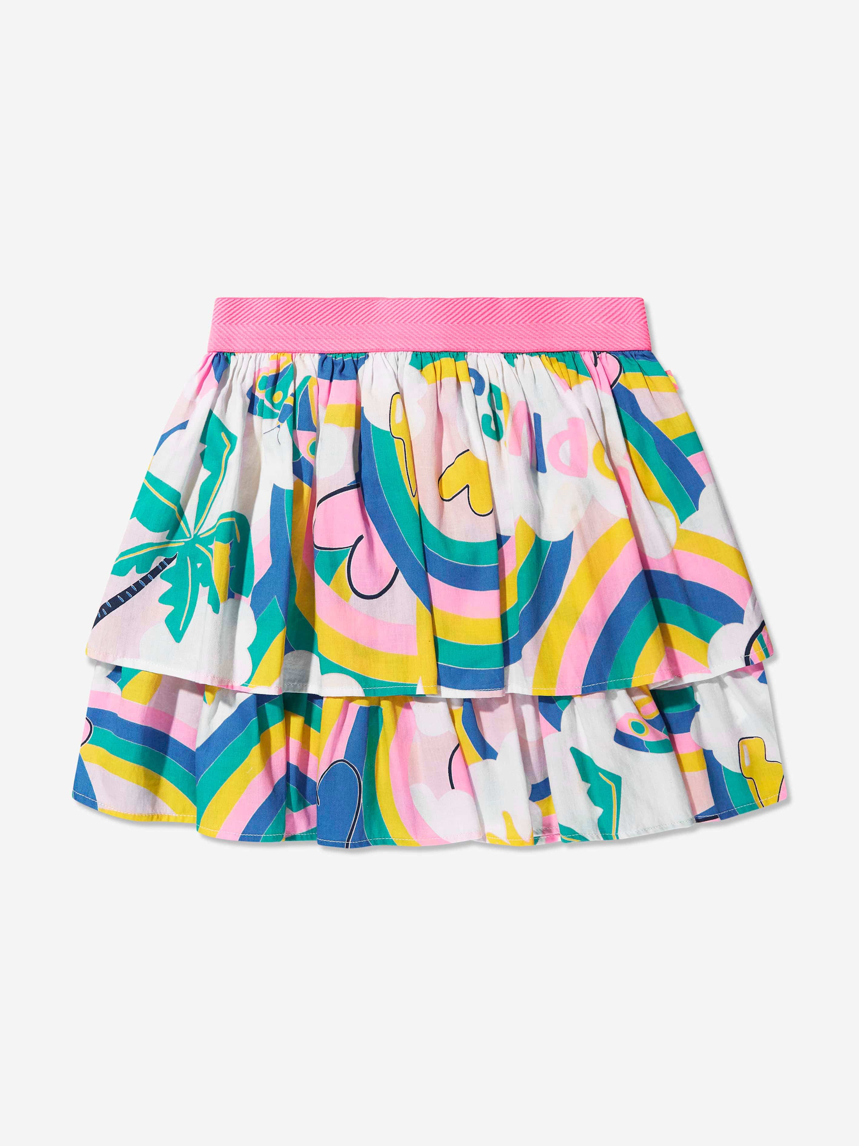 Billieblush Girls Rainbow Ruffle Skirt in Multicolour