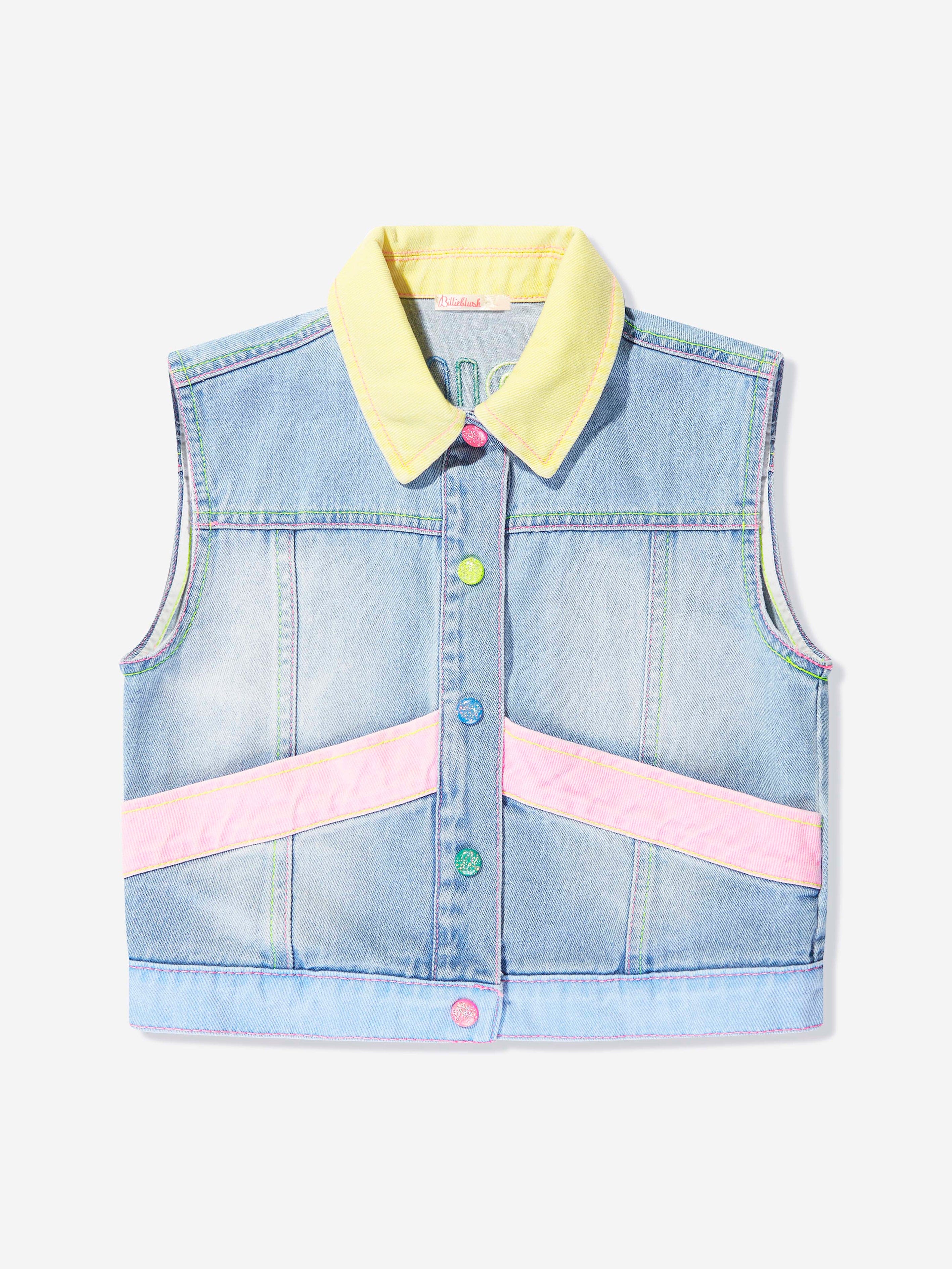 Billieblush Girls Denim Gilet in Blue