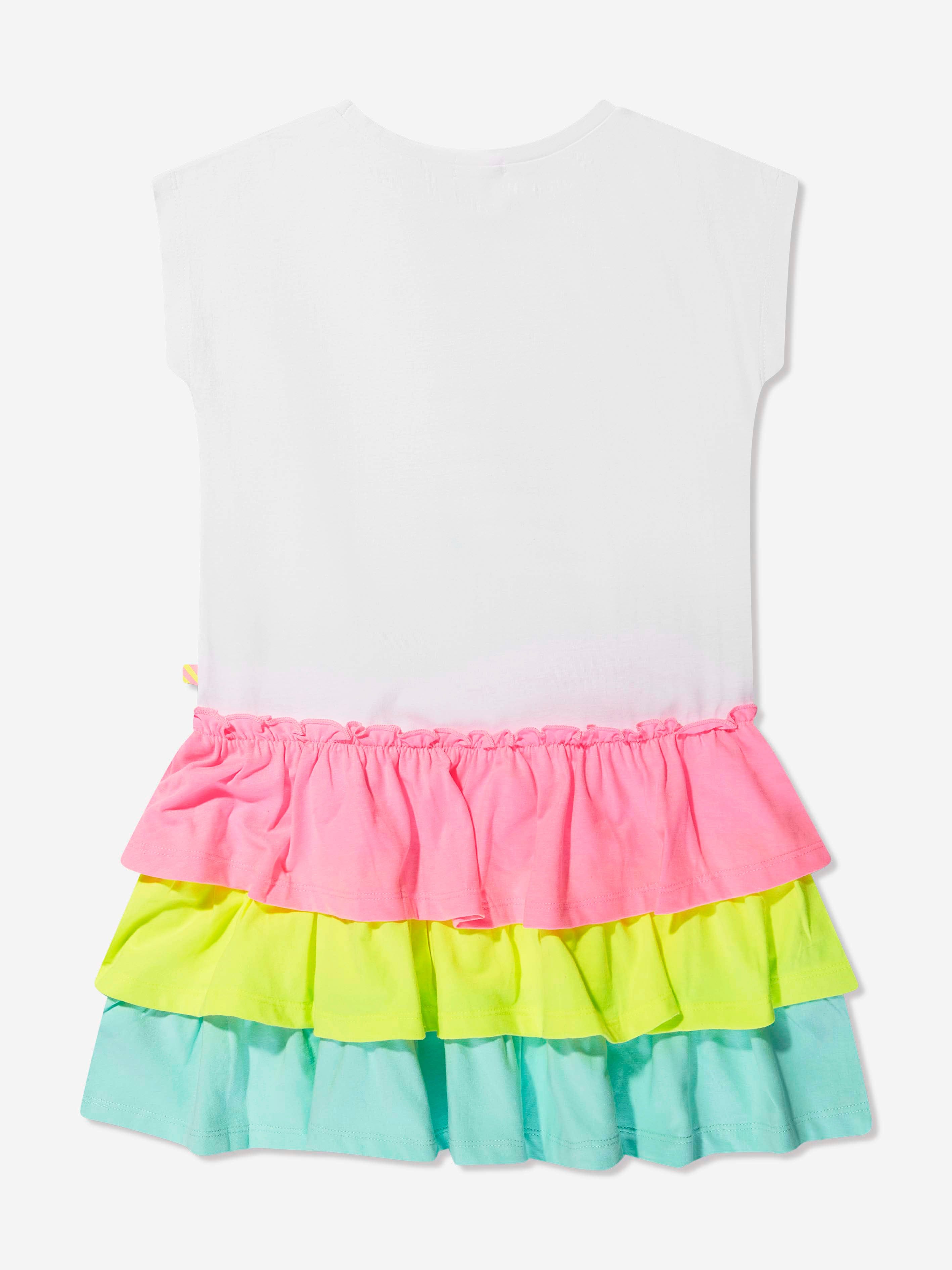 Billieblush Girls Ruffle T-Shirt Dress in White