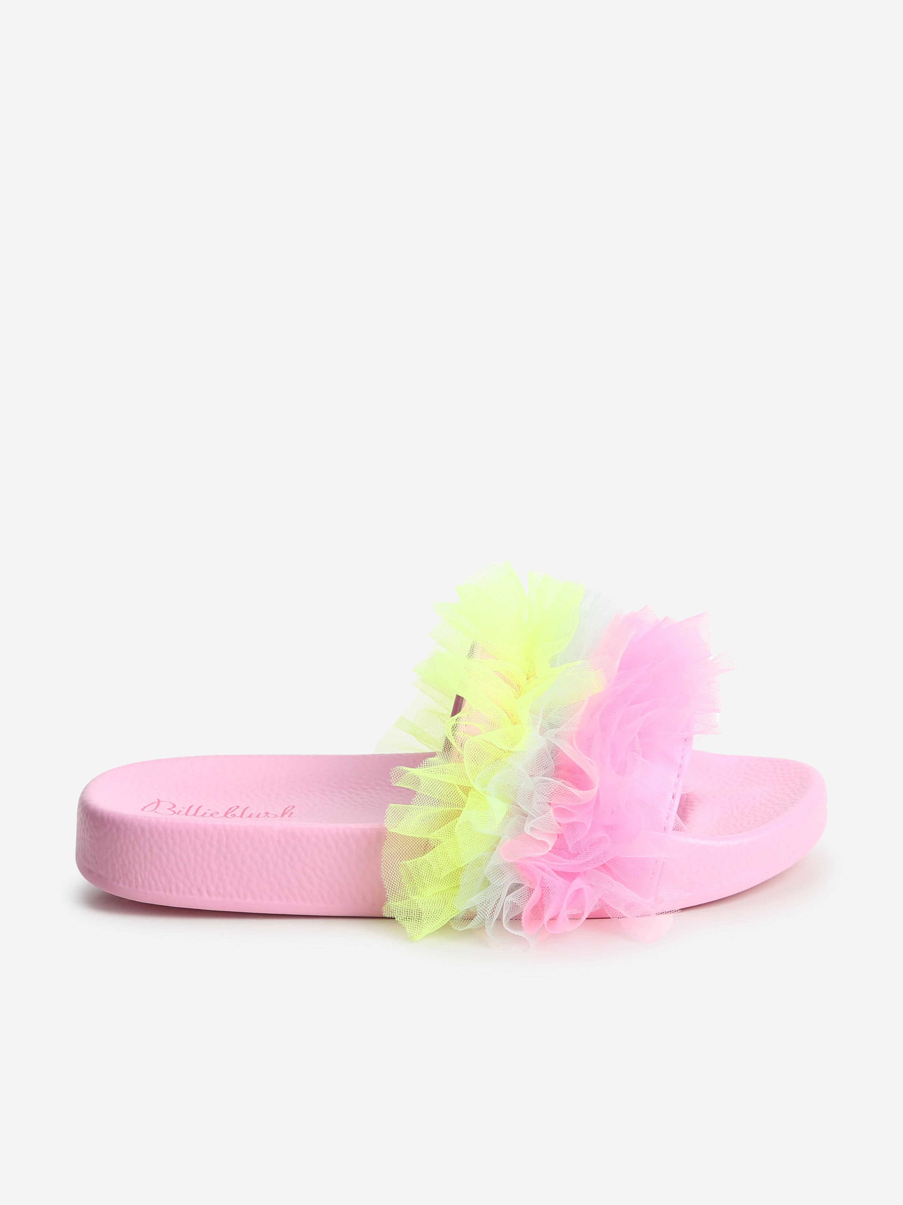 Billieblush Girls Frilly Tulle Sliders in Pink