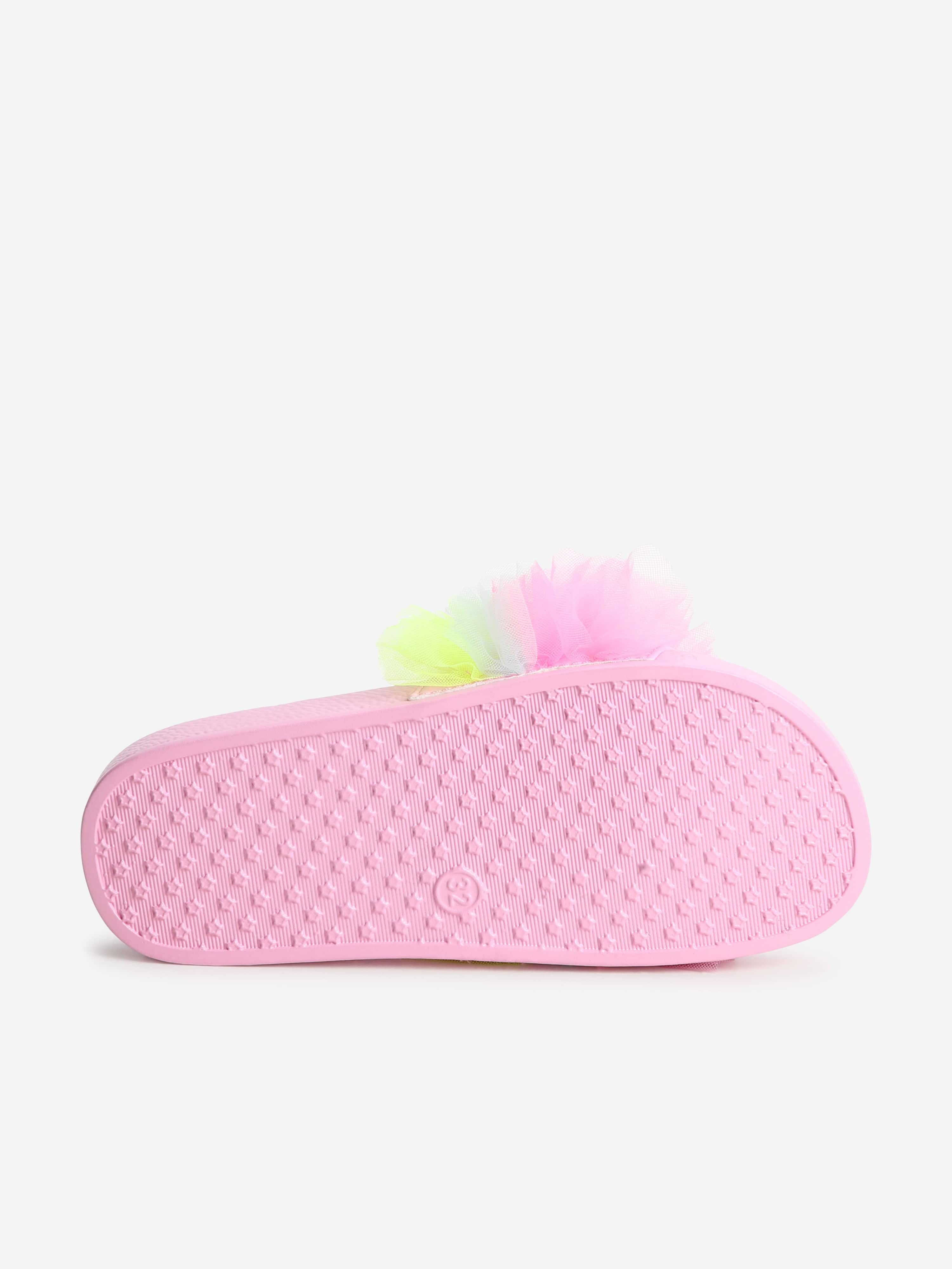 Billieblush Girls Frilly Tulle Sliders in Pink