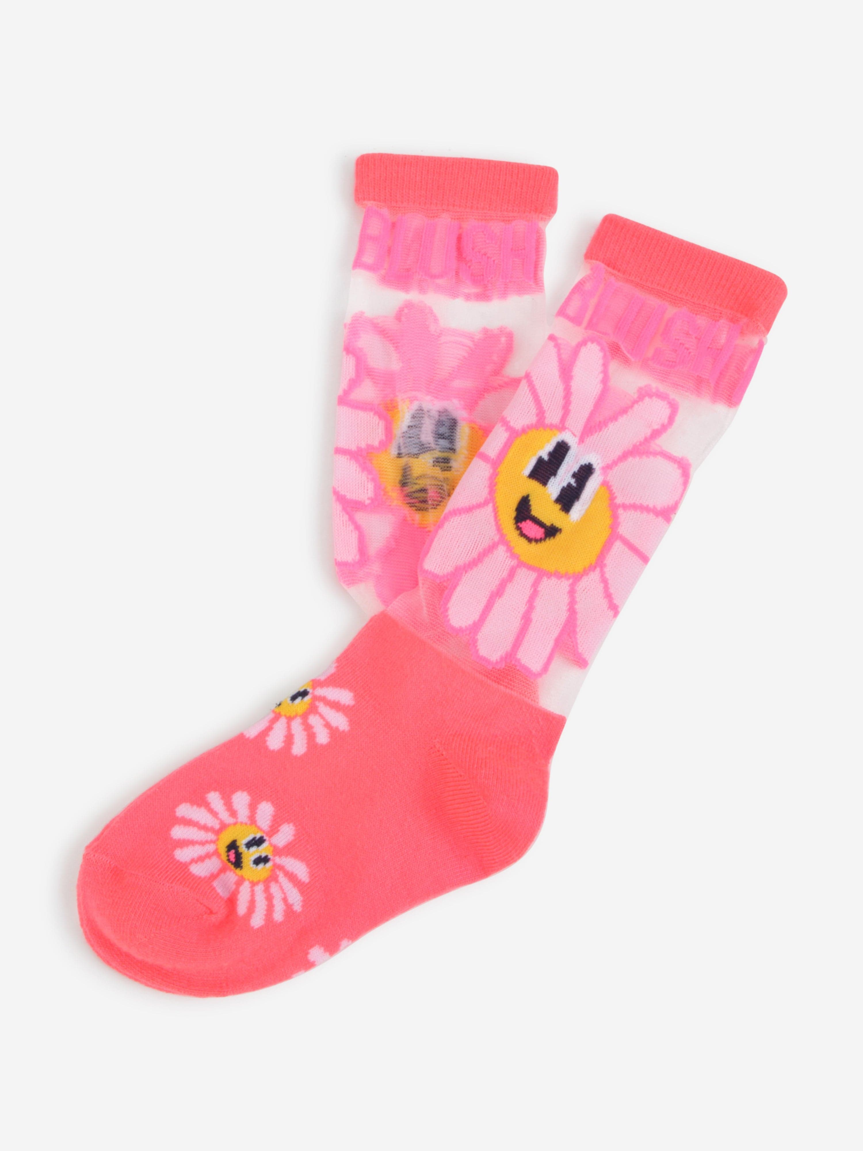 Billieblush Girls Flower Socks in Pink