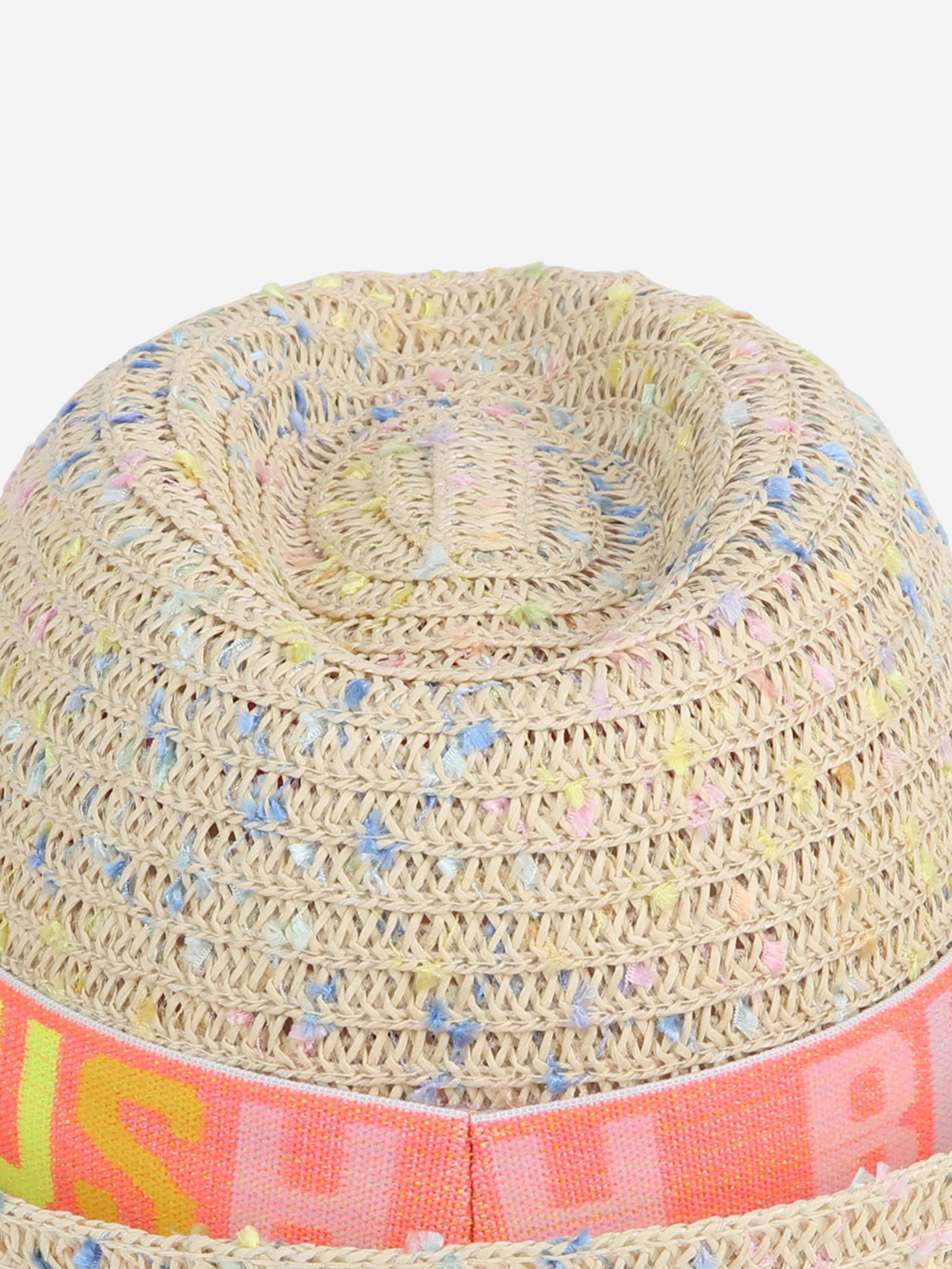 Billieblush Girls Straw Trilby Hat in Beige