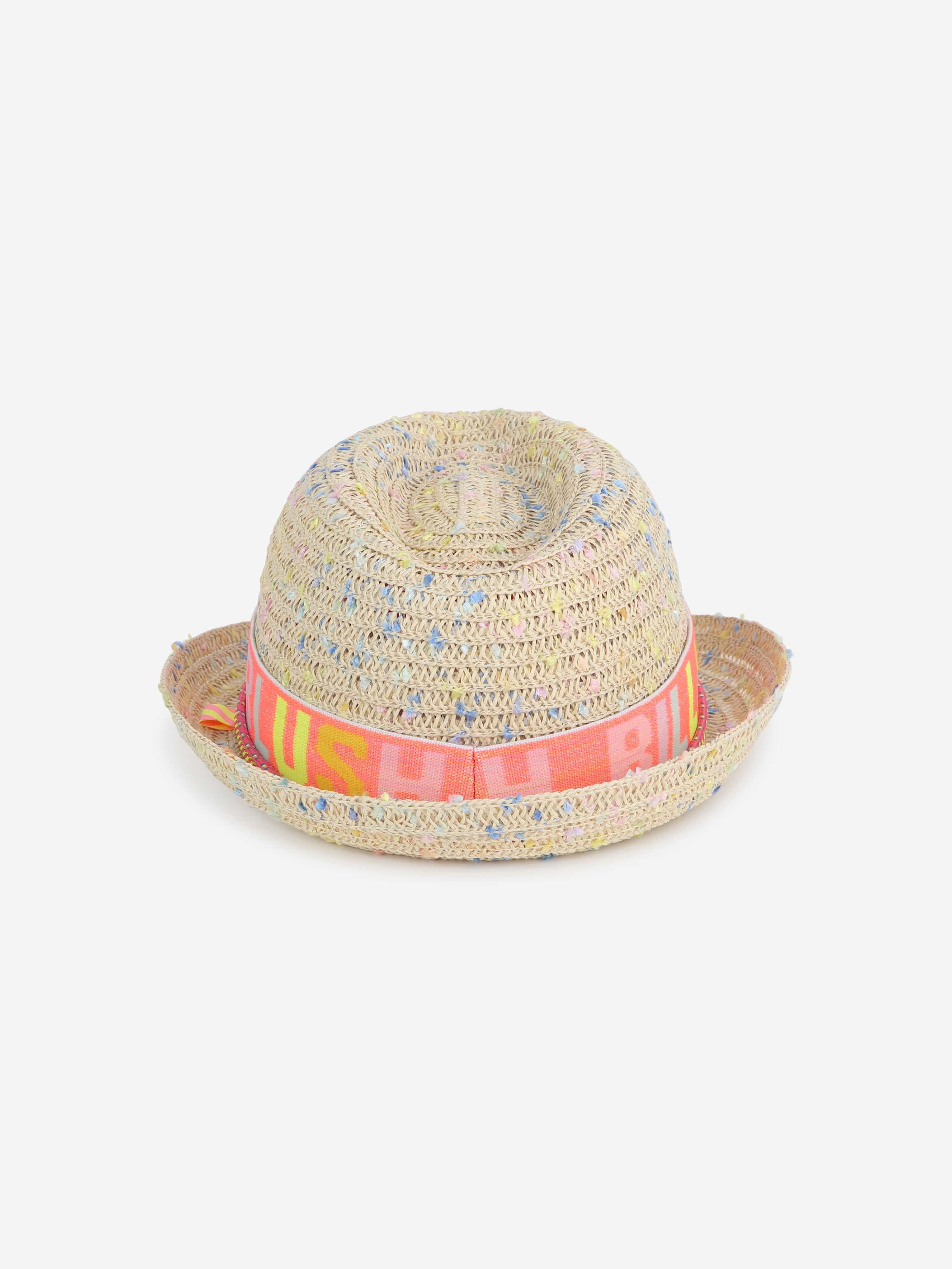 Billieblush Girls Straw Trilby Hat in Beige