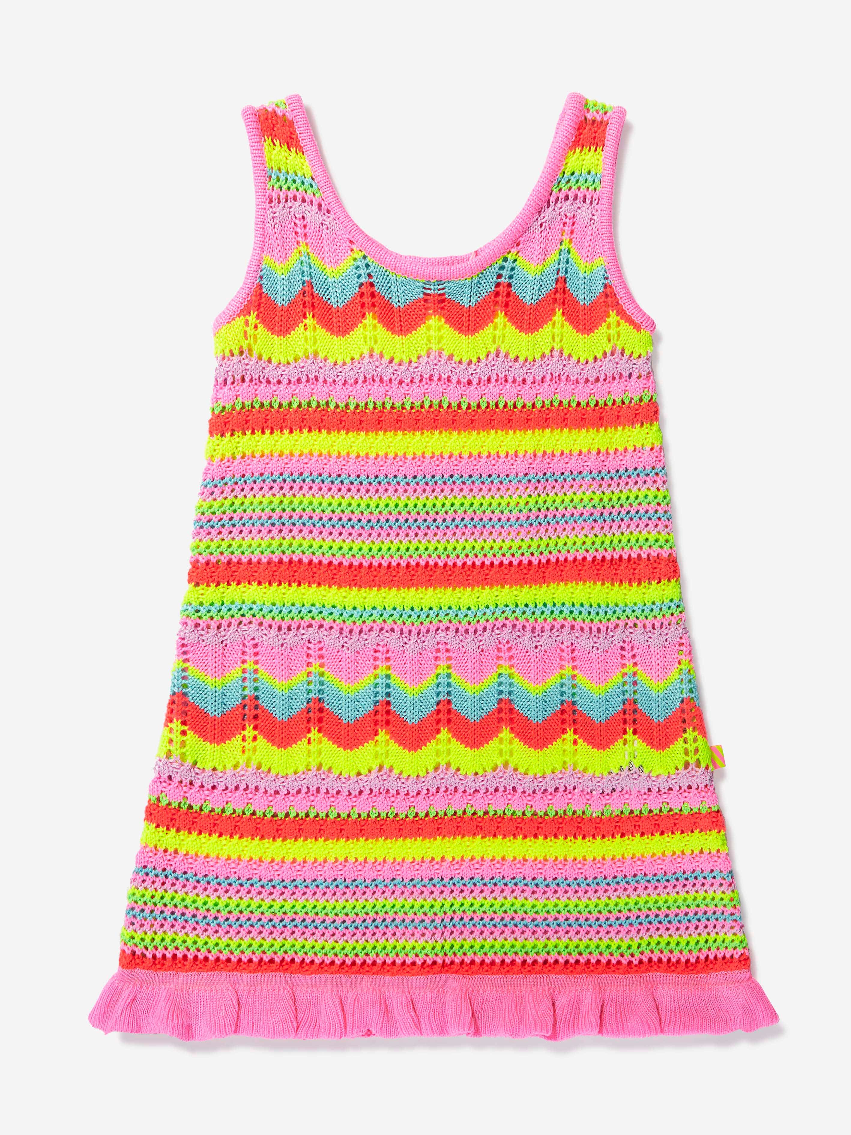 Billieblush Girls Crocheted Dress in Multicolour