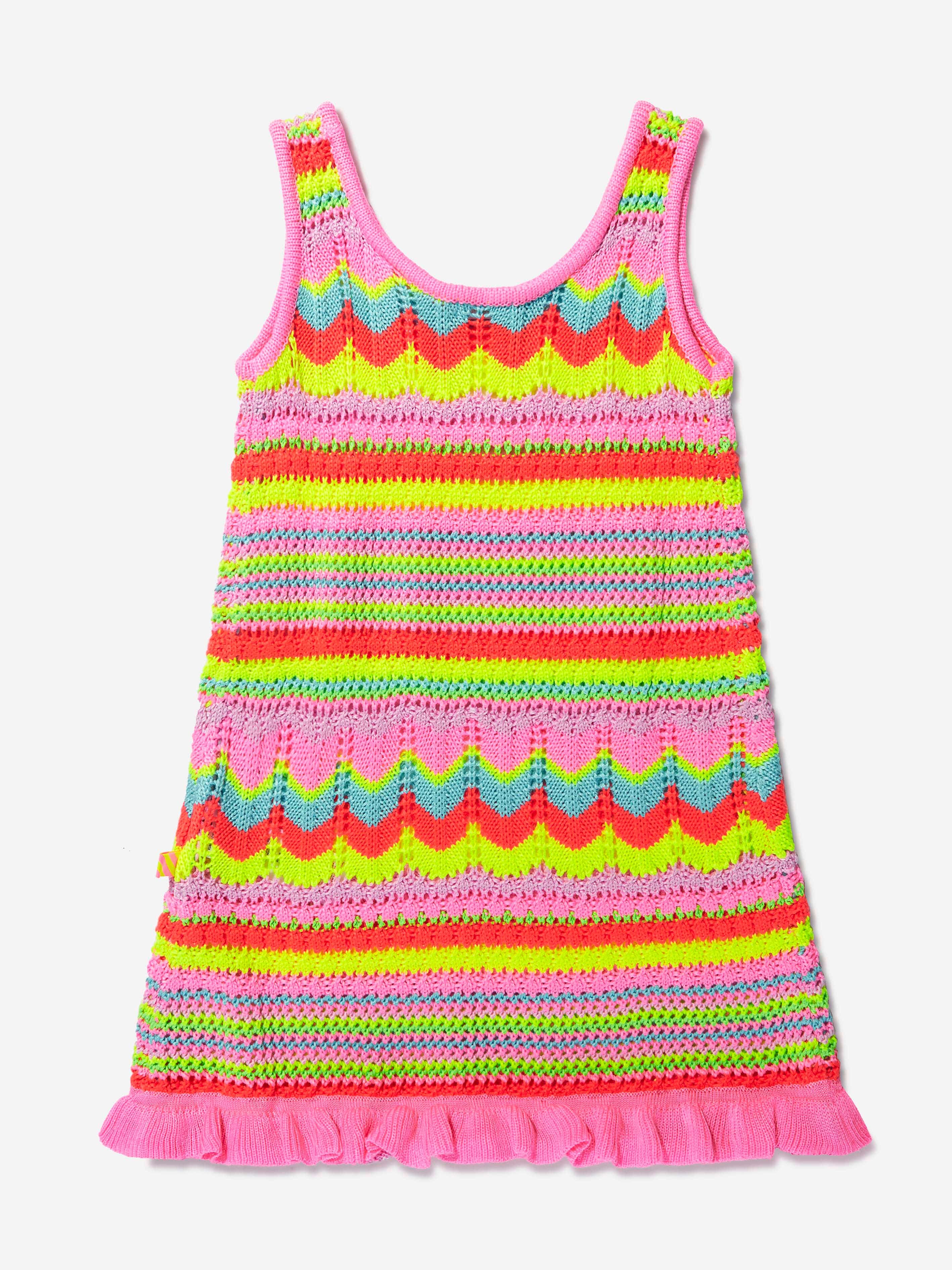 Billieblush Girls Crocheted Dress in Multicolour