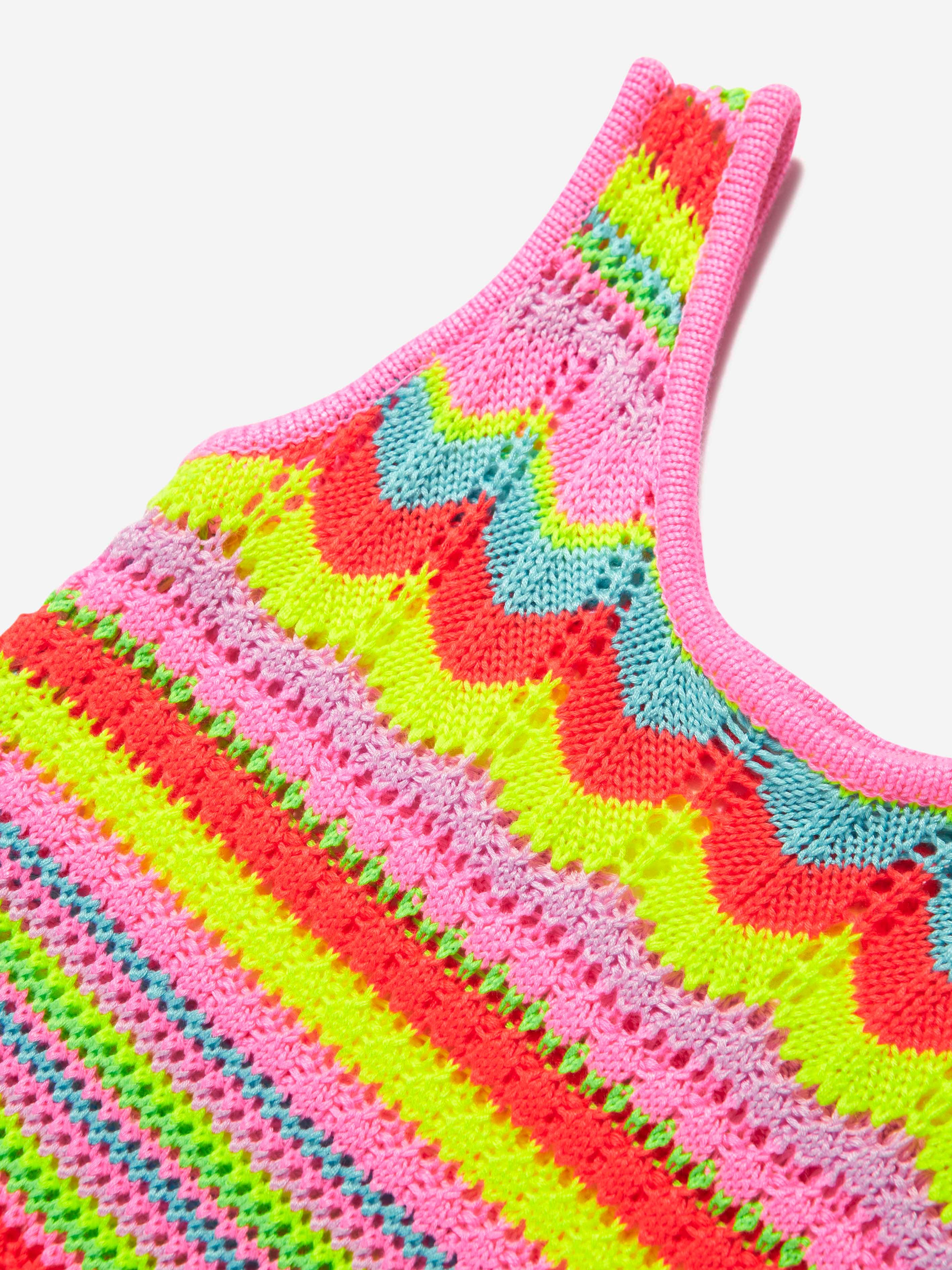 Billieblush Girls Crocheted Dress in Multicolour