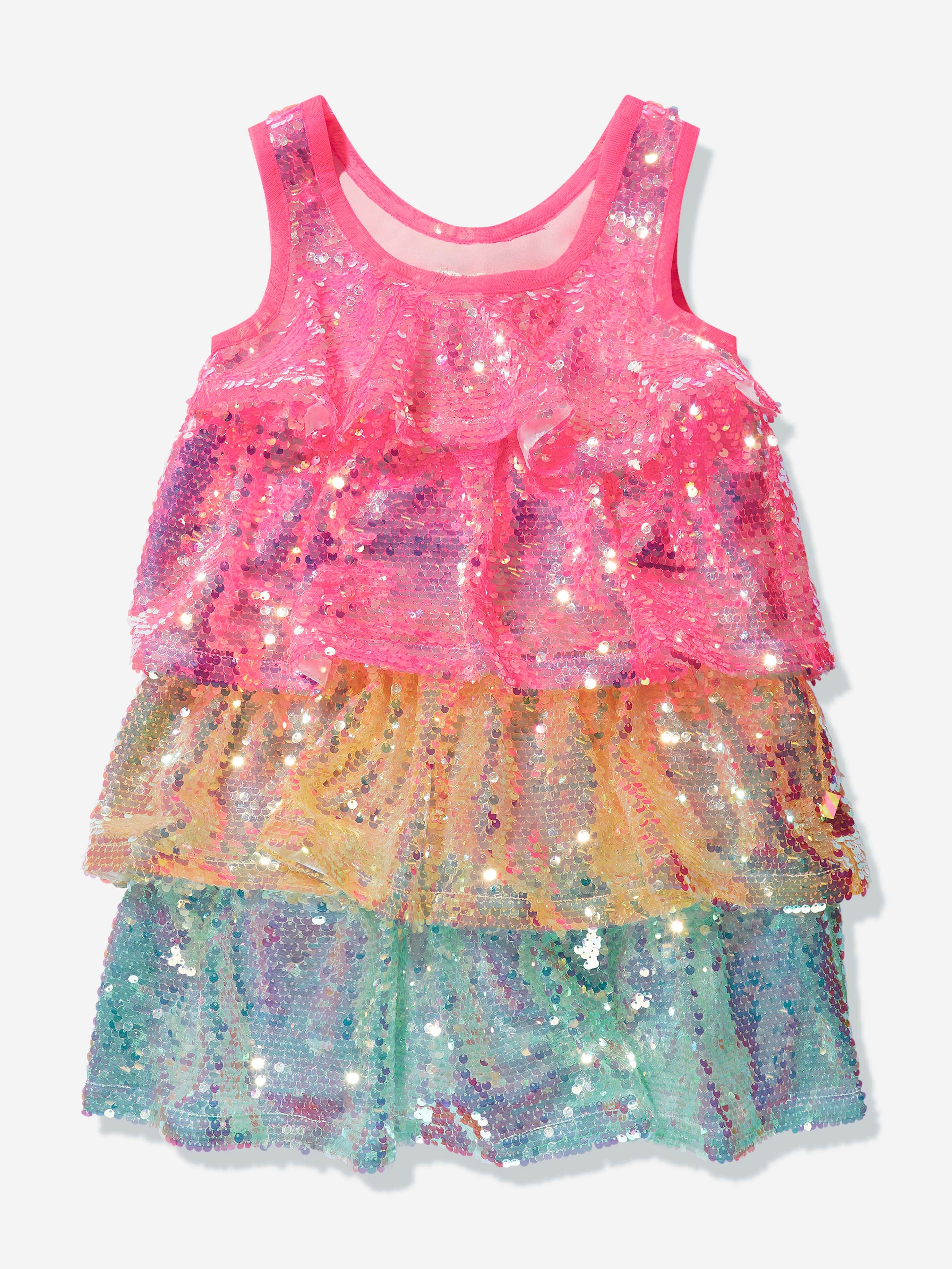 Billieblush Girls Sequin Dress With Scrunchie in Multicolour