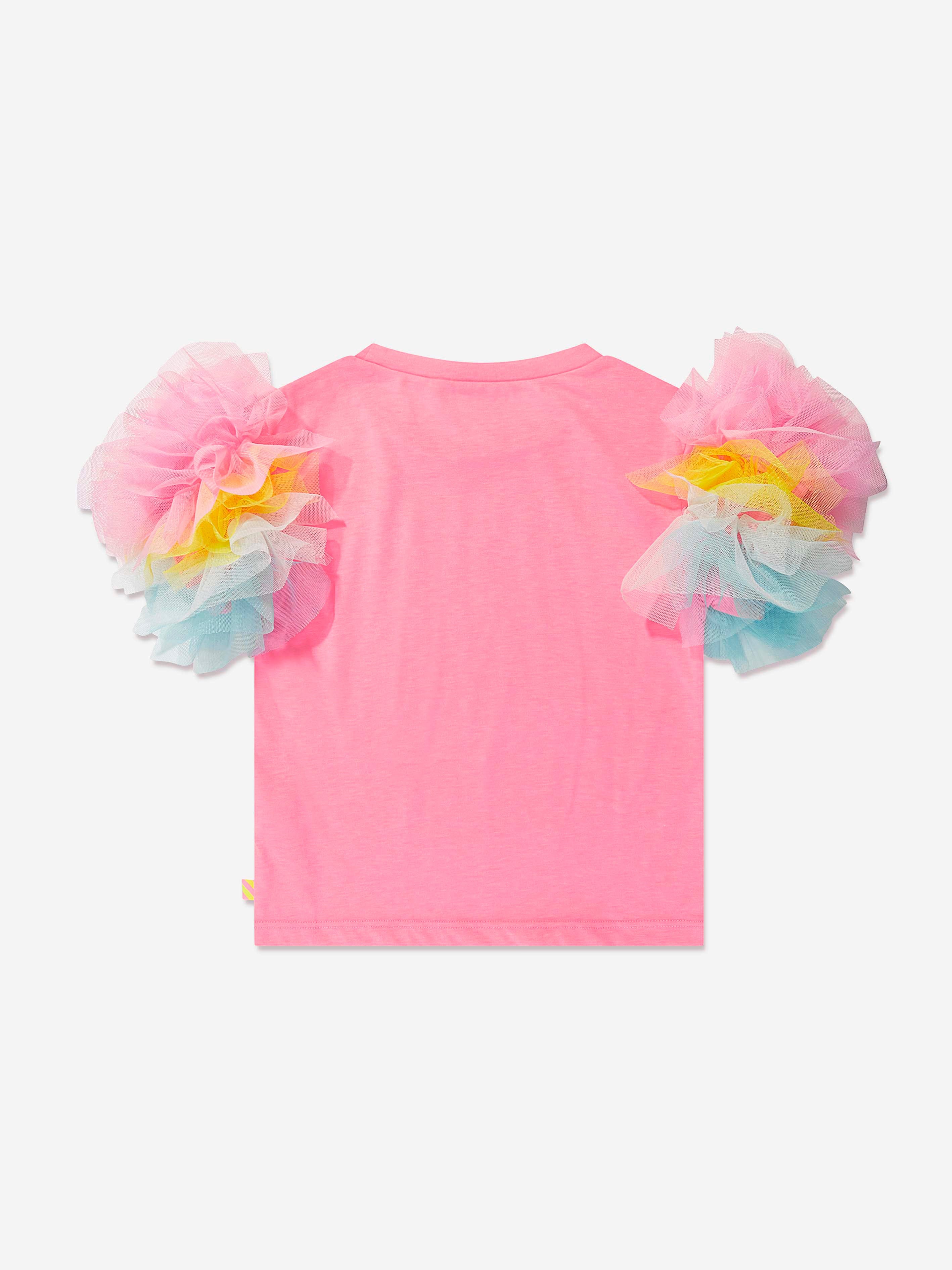 Billieblush Girls Ruffle Sleeve T-Shirt in Pink