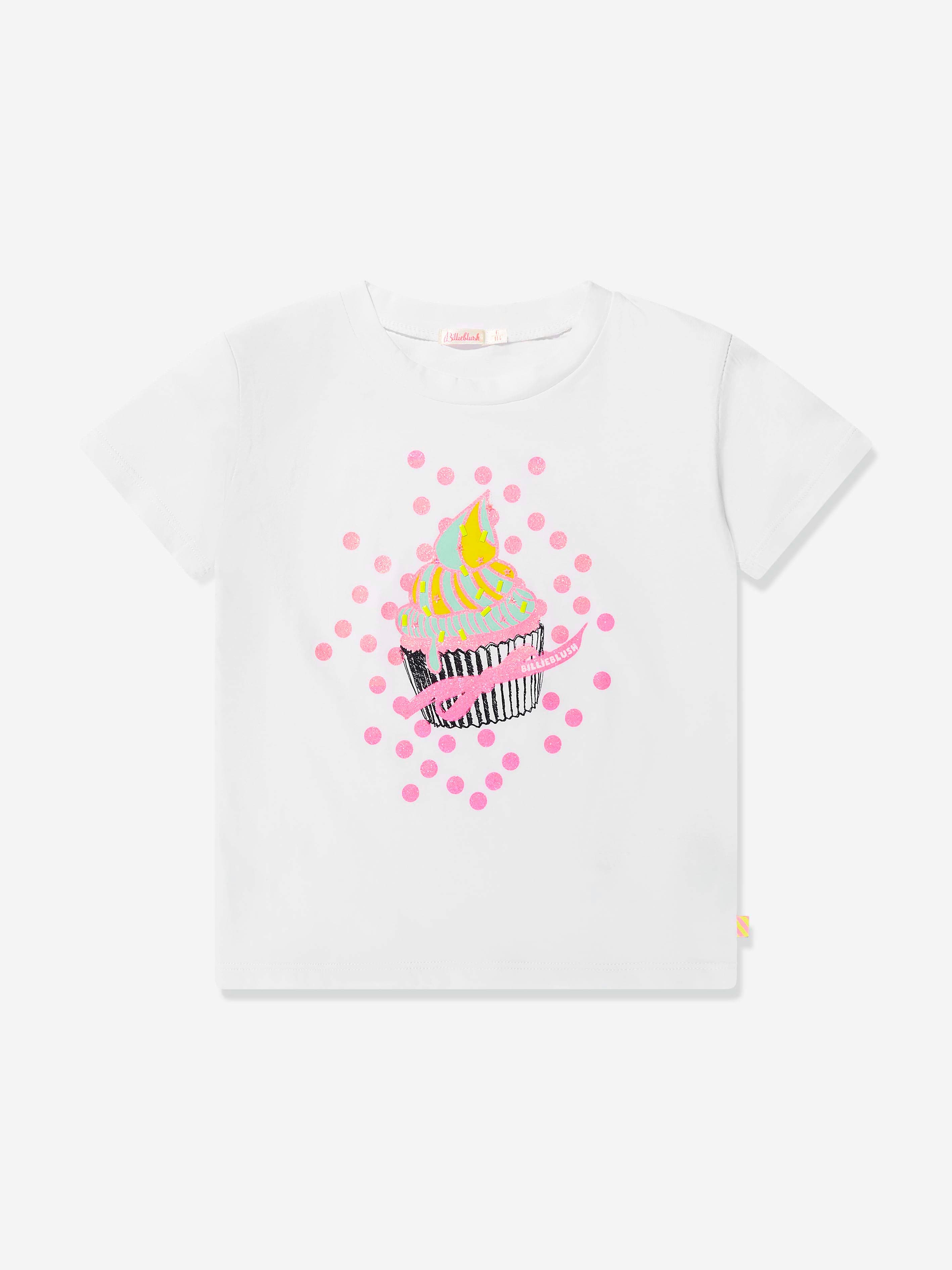 Billieblush Girls T-Shirt With Bracelet in White