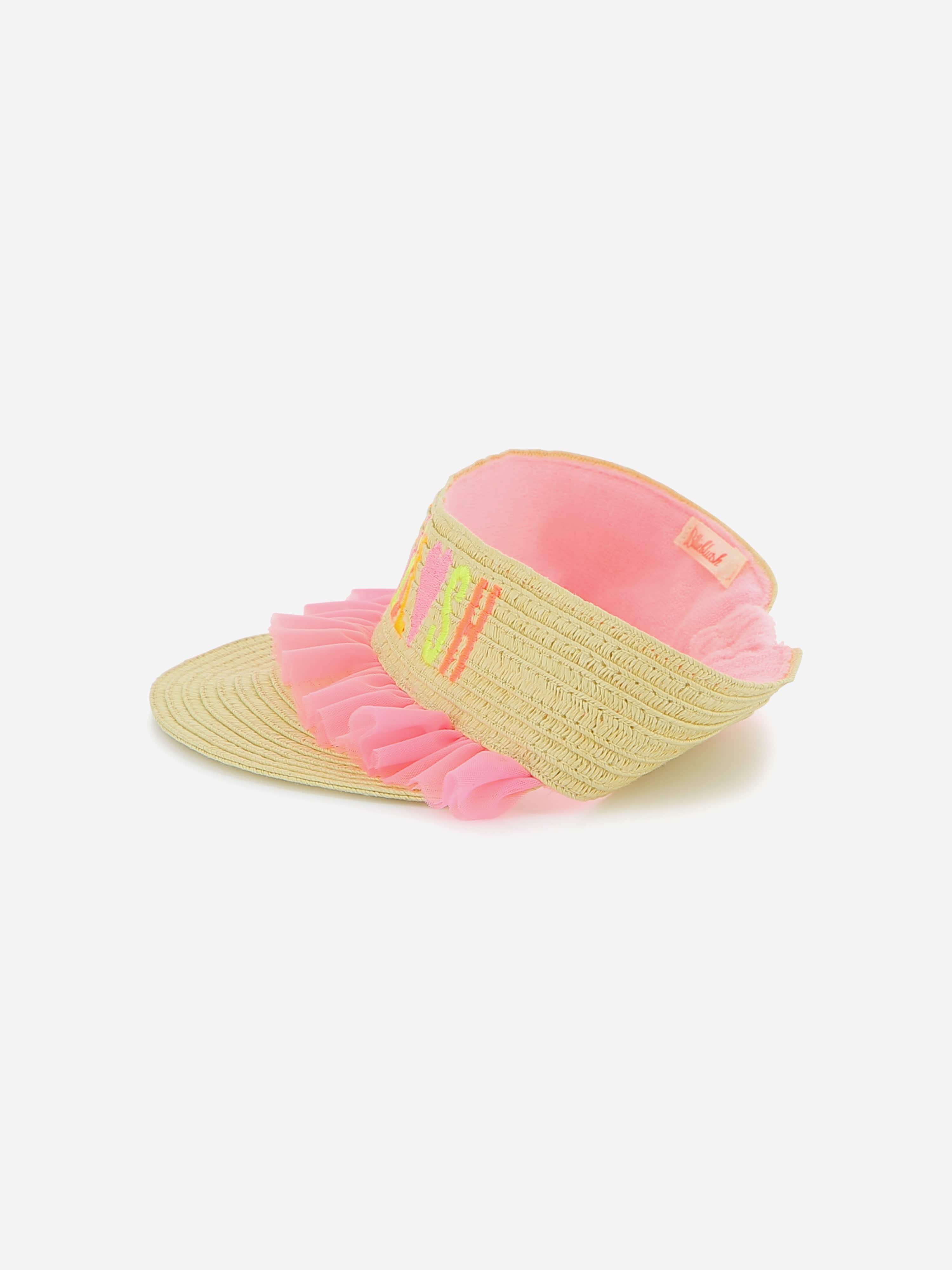 Billieblush Girls Straw Visor in Beige