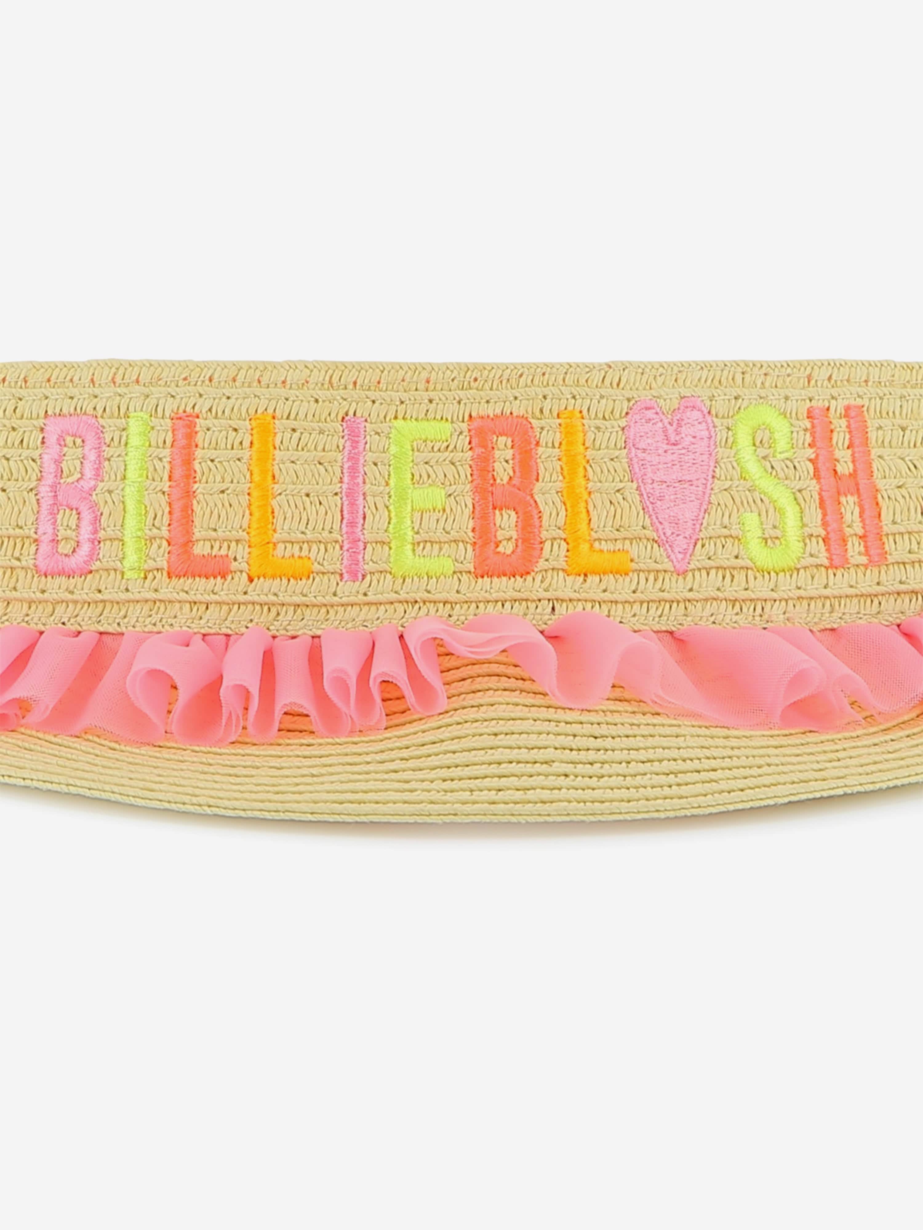 Billieblush Girls Straw Visor in Beige