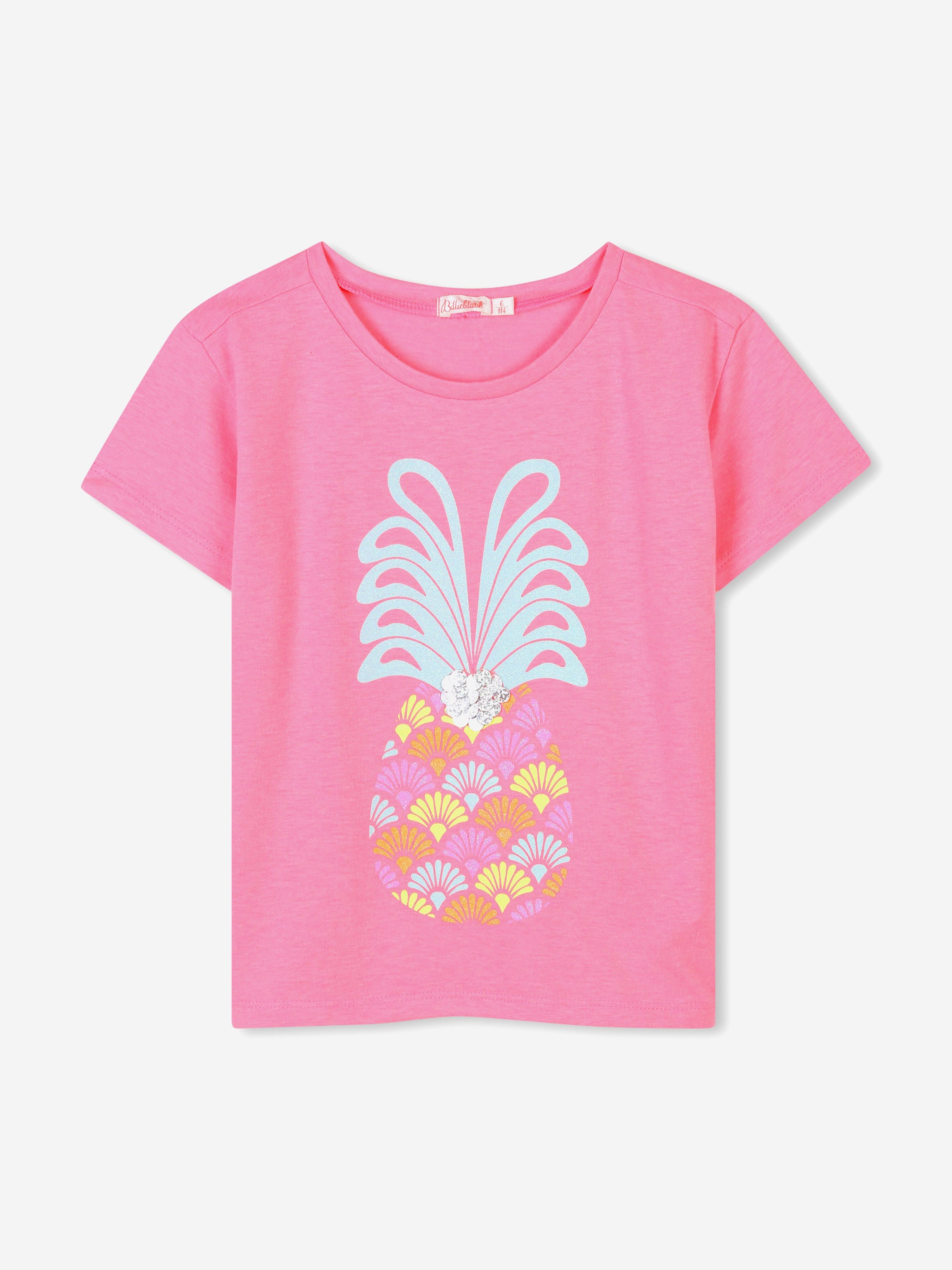 Billieblush Girls Pineapple T-Shirt in Pink