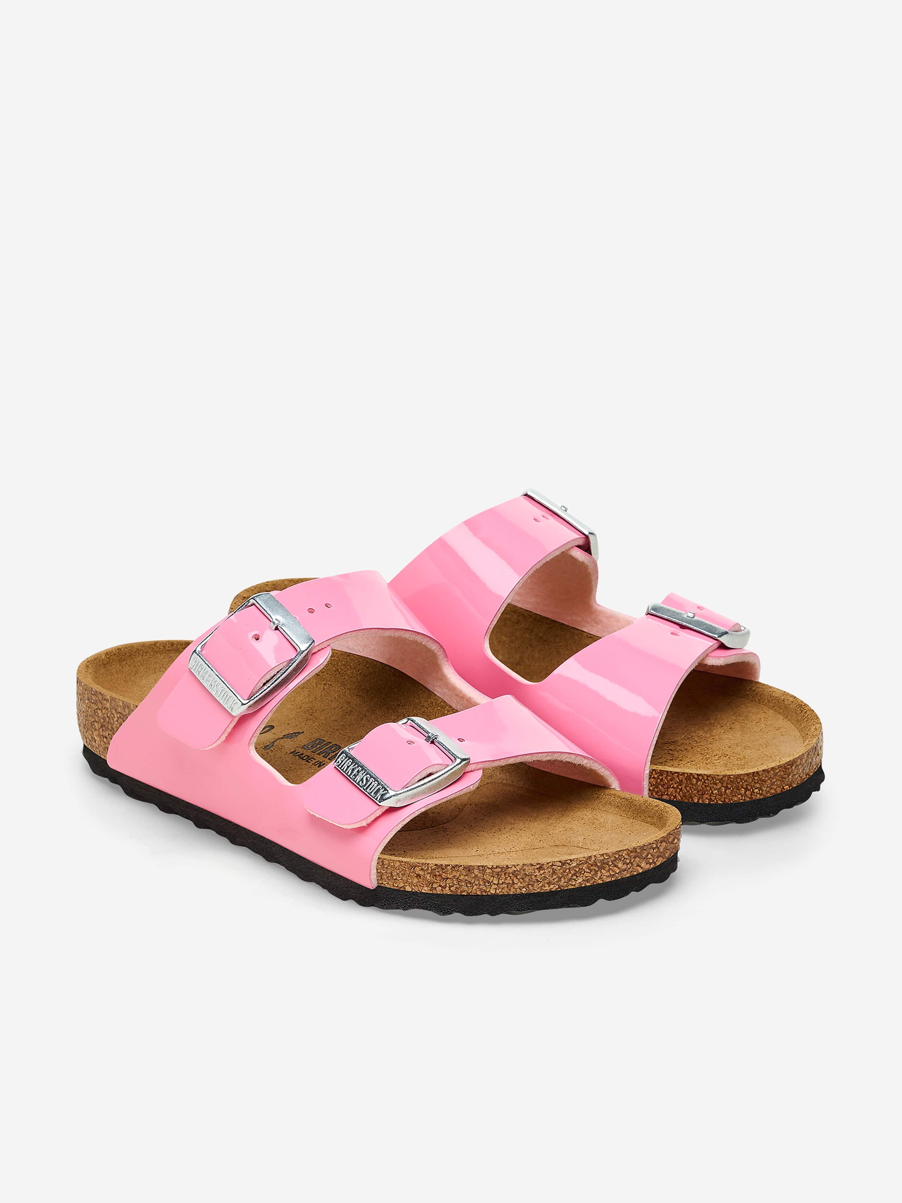 BIRKENSTOCK Girls Arizona Classic Patent Sandals in Pink