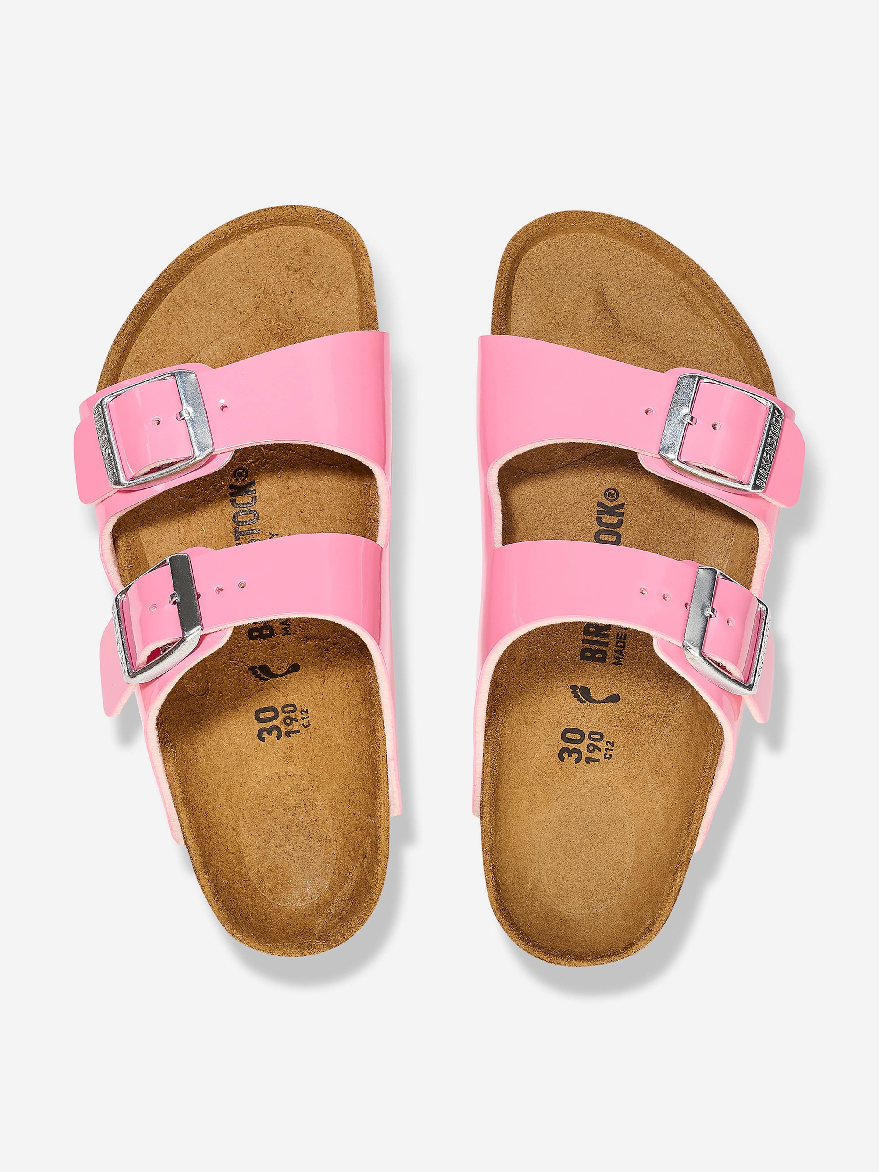 BIRKENSTOCK Girls Arizona Classic Patent Sandals in Pink