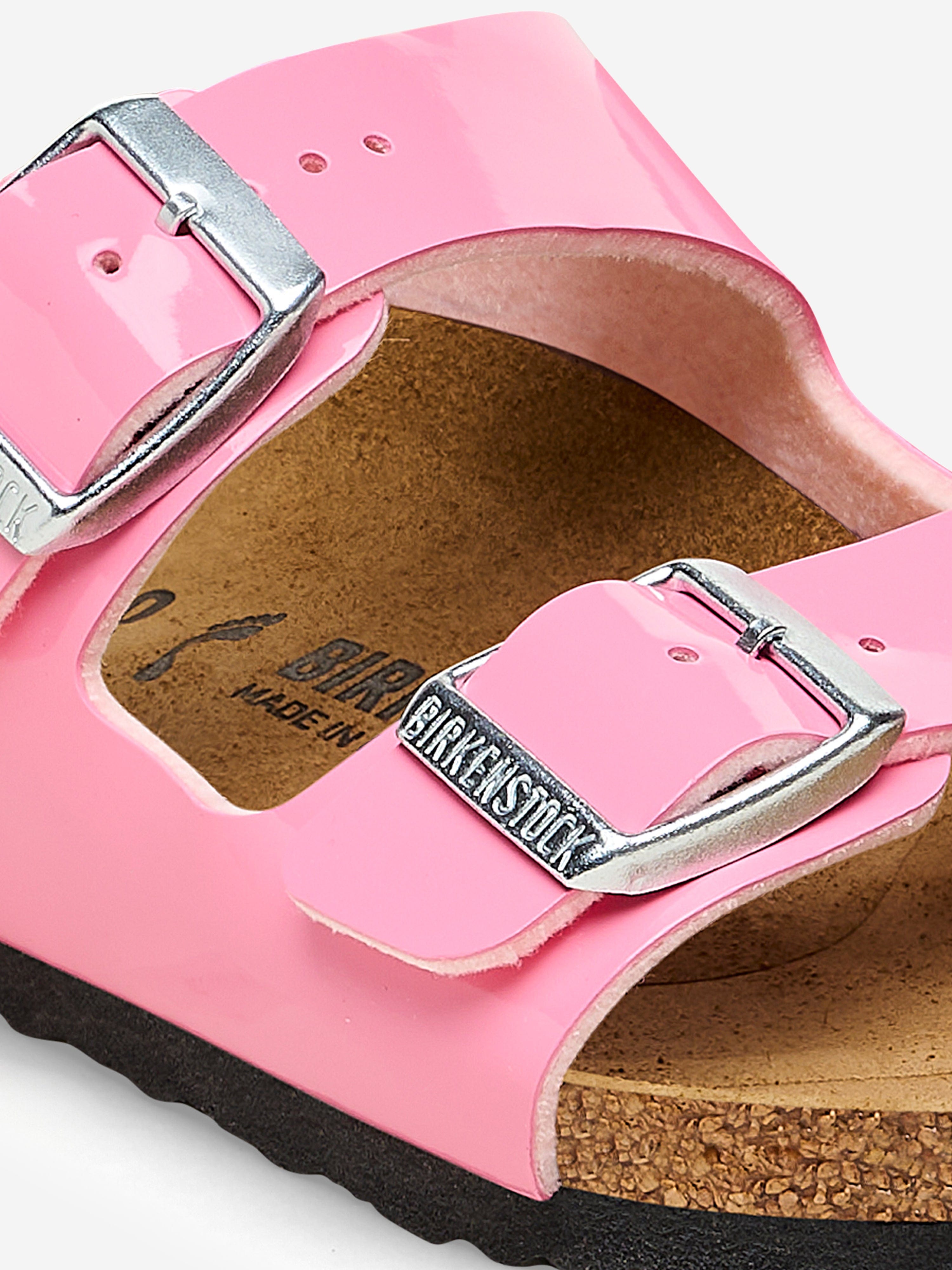 BIRKENSTOCK Girls Arizona Classic Patent Sandals in Pink