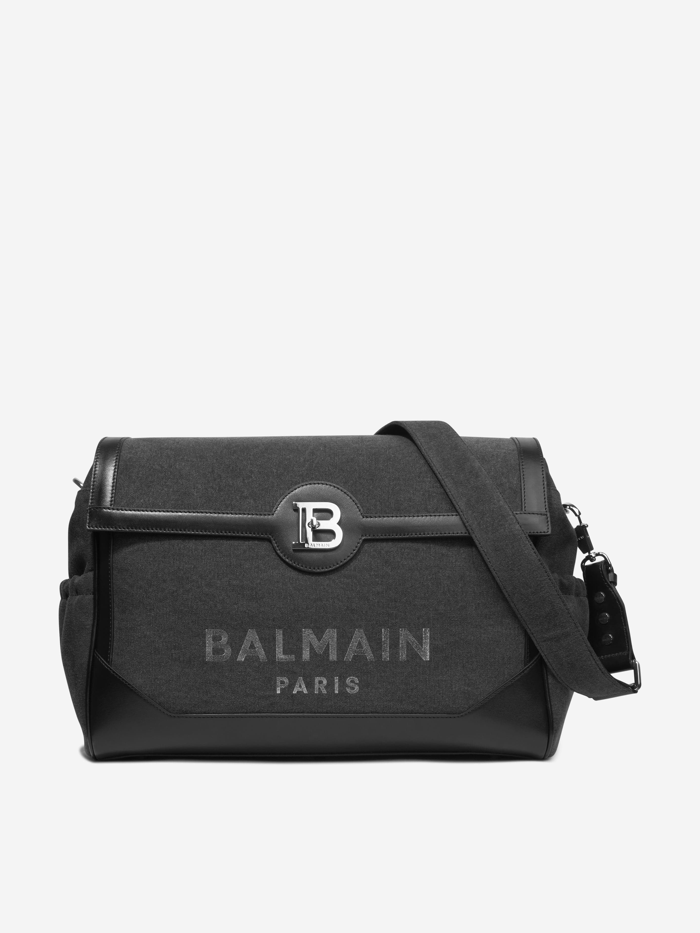 Balmain Baby Logo Changing Bag in Grey