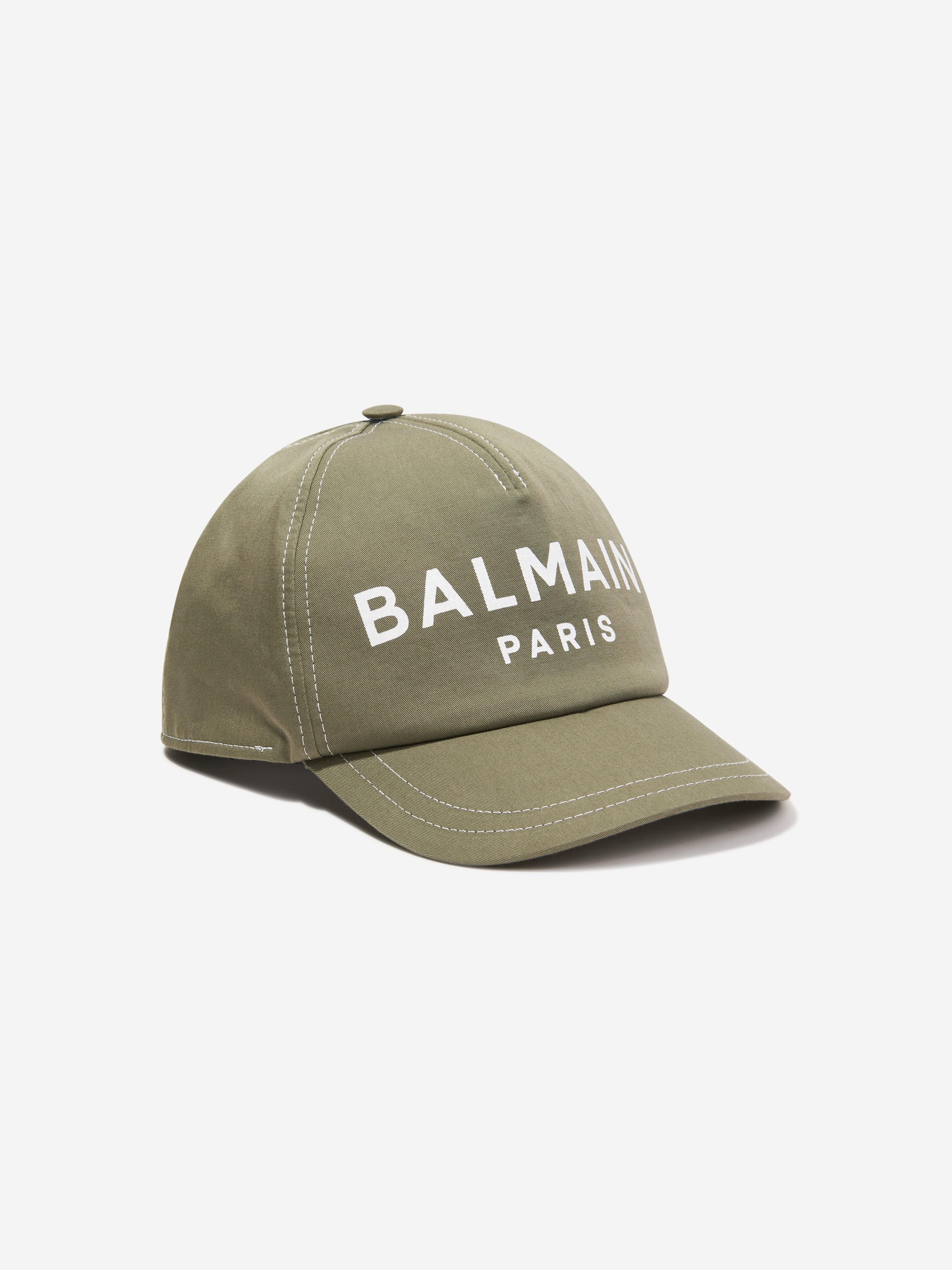 Balmain Kids Logo Cap in Green