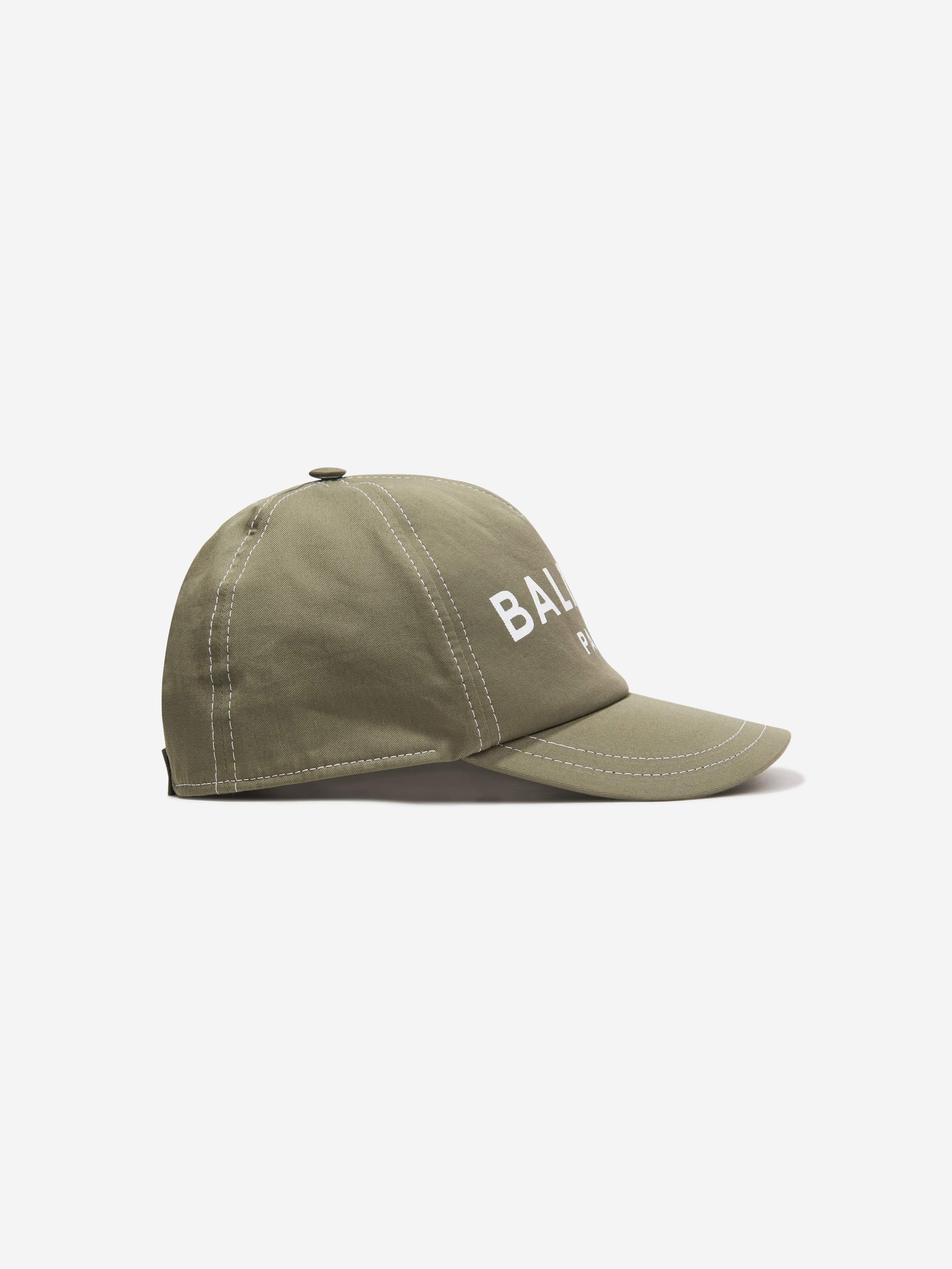 Balmain Kids Logo Cap in Green