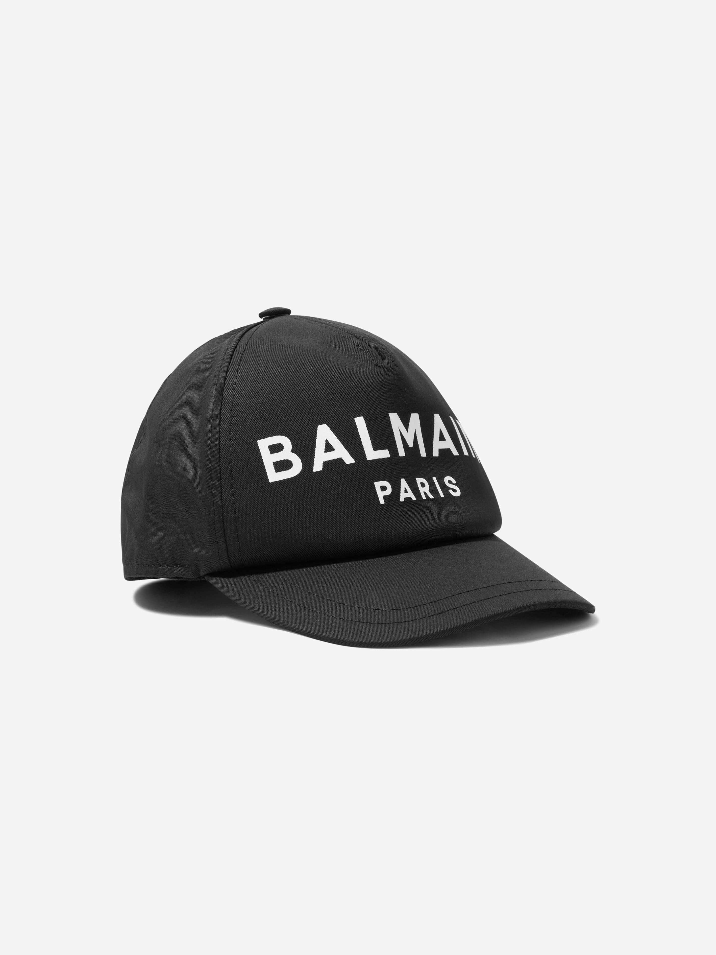 Balmain Kids Logo Cap in Black