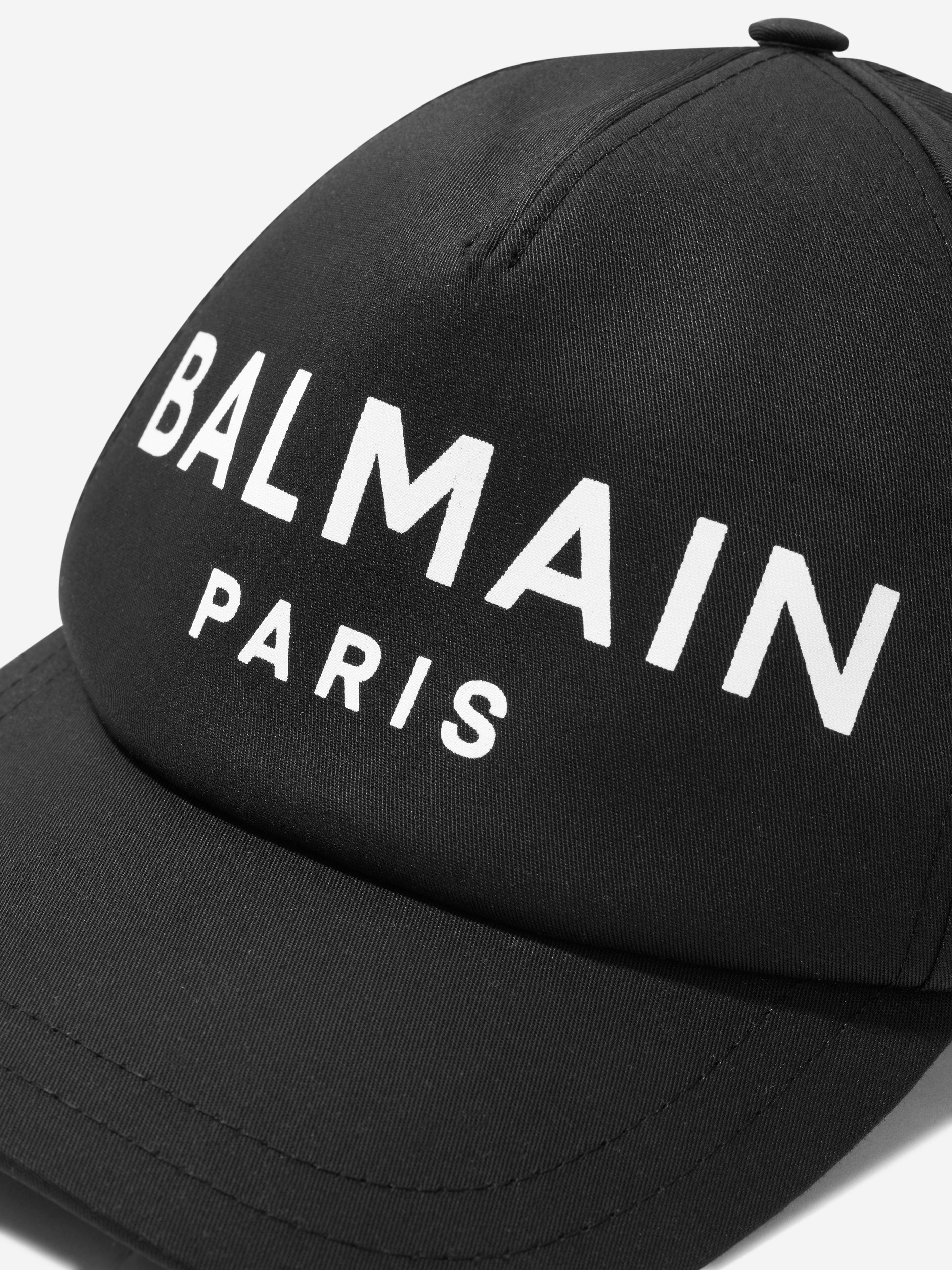 Balmain Kids Logo Cap in Black