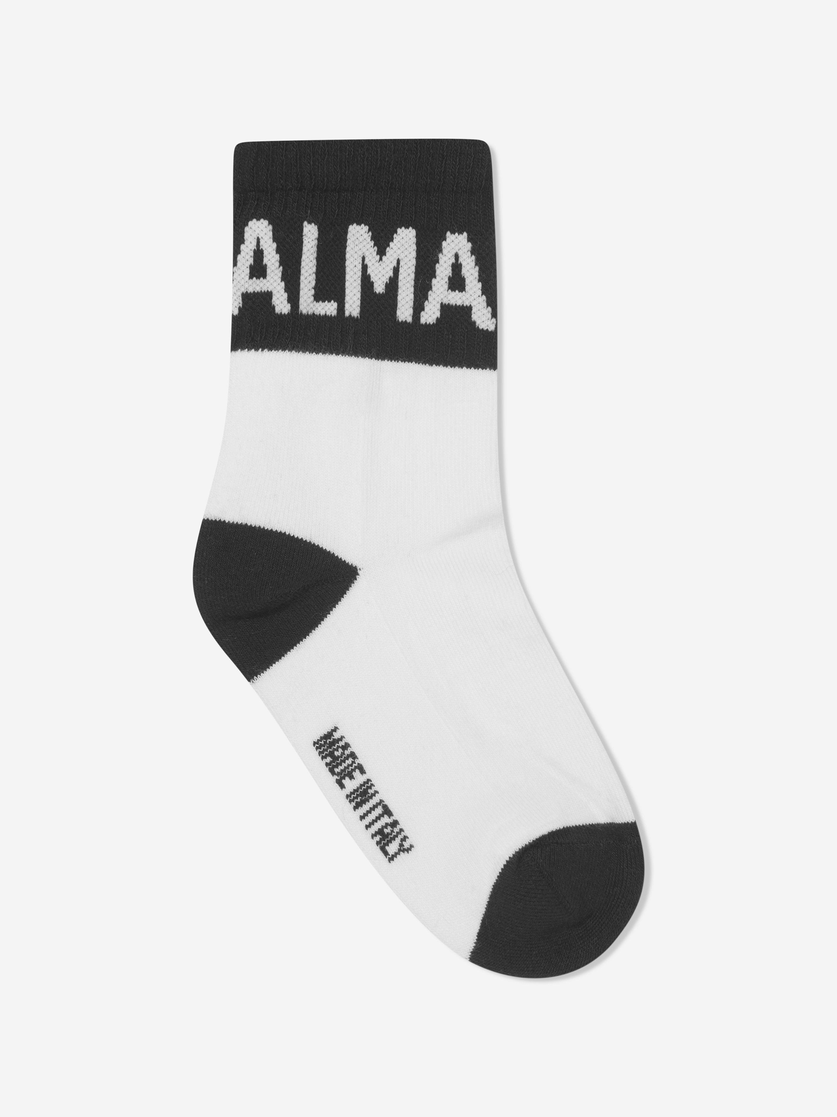 Balmain Kids Logo Socks in White