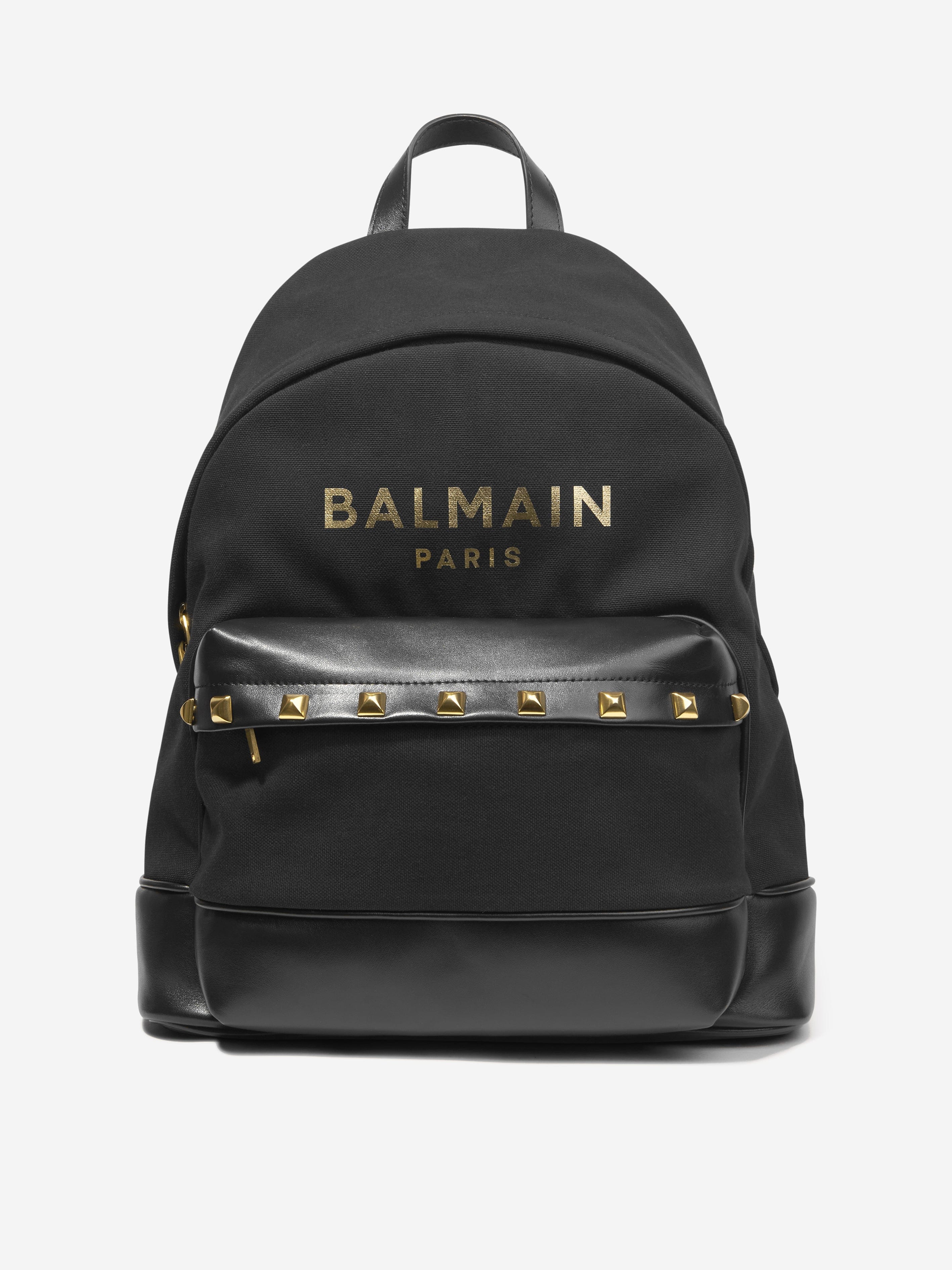 Balmain Kids Logo Backpack in Black