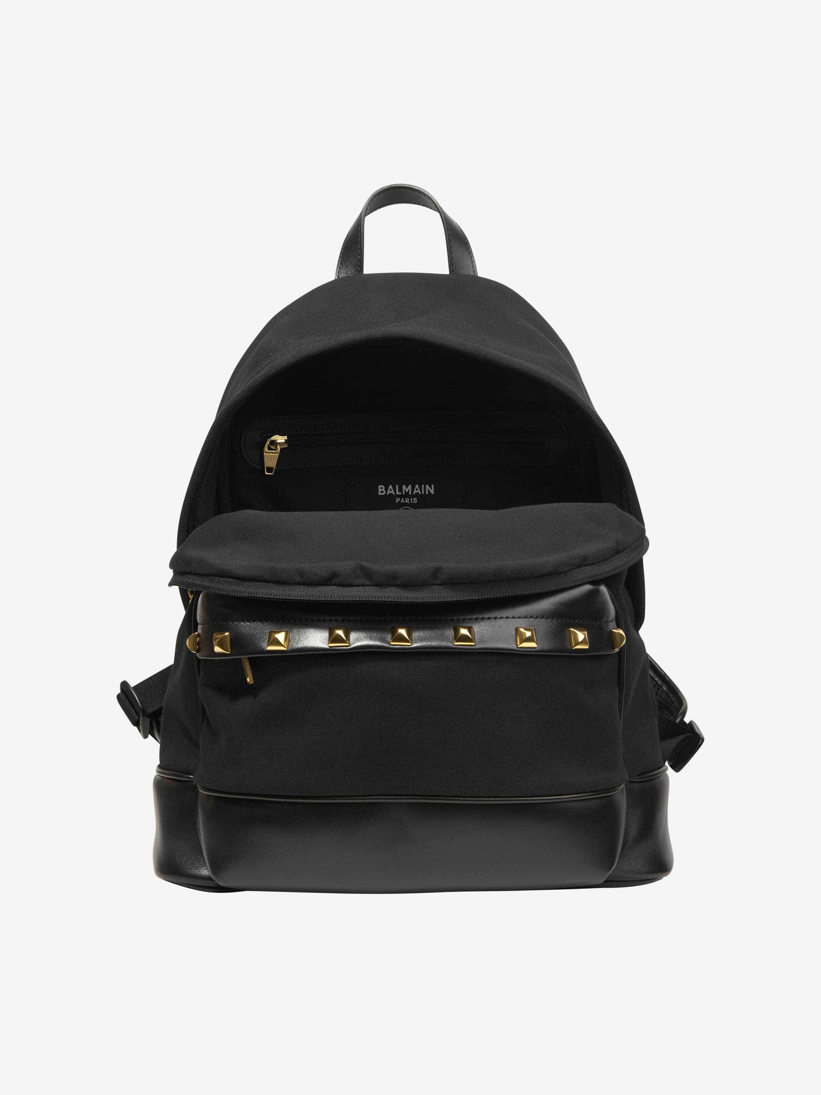 Balmain Kids Logo Backpack in Black