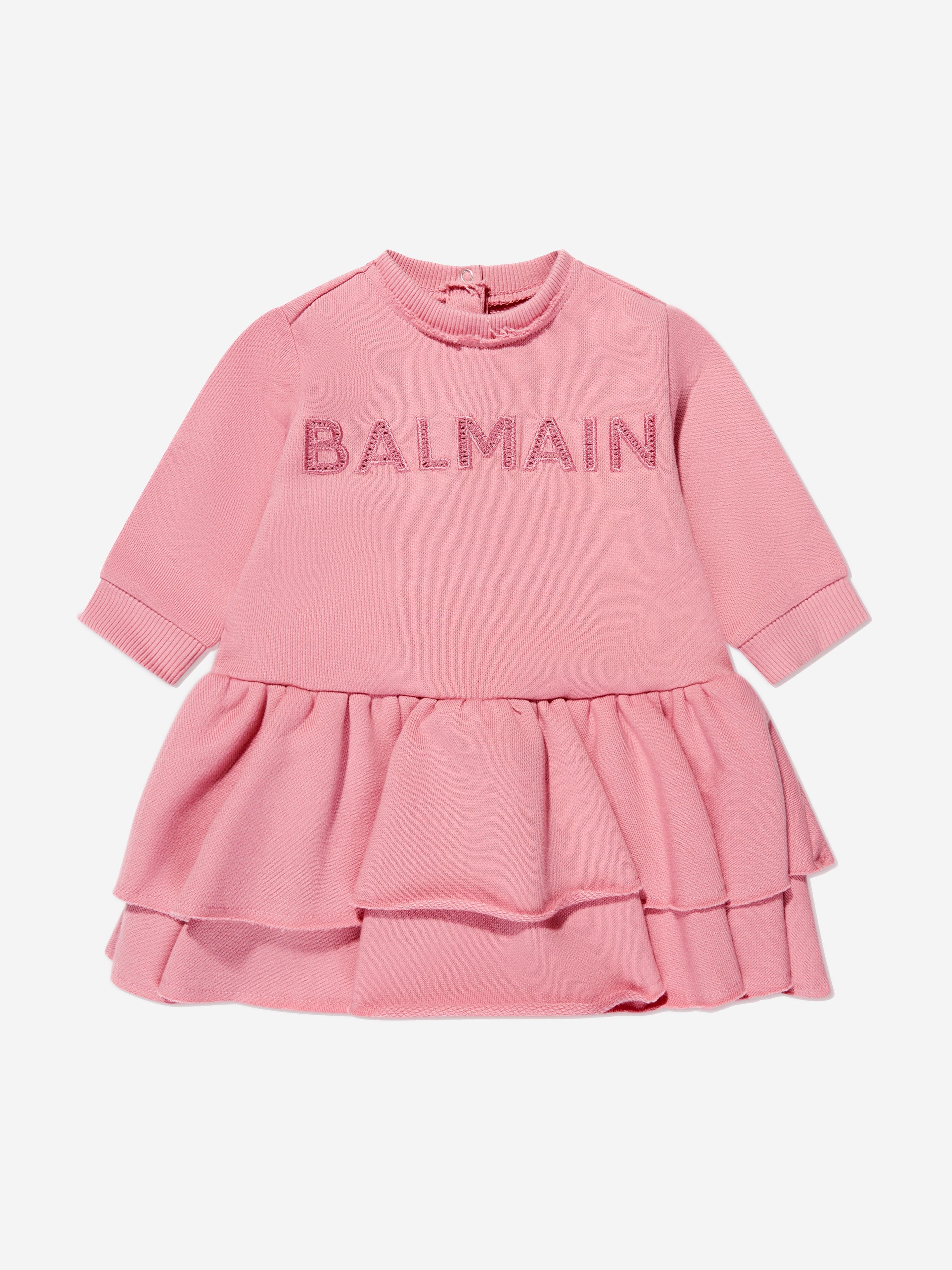 Balmain Baby Girls Sweater Dress in Pink