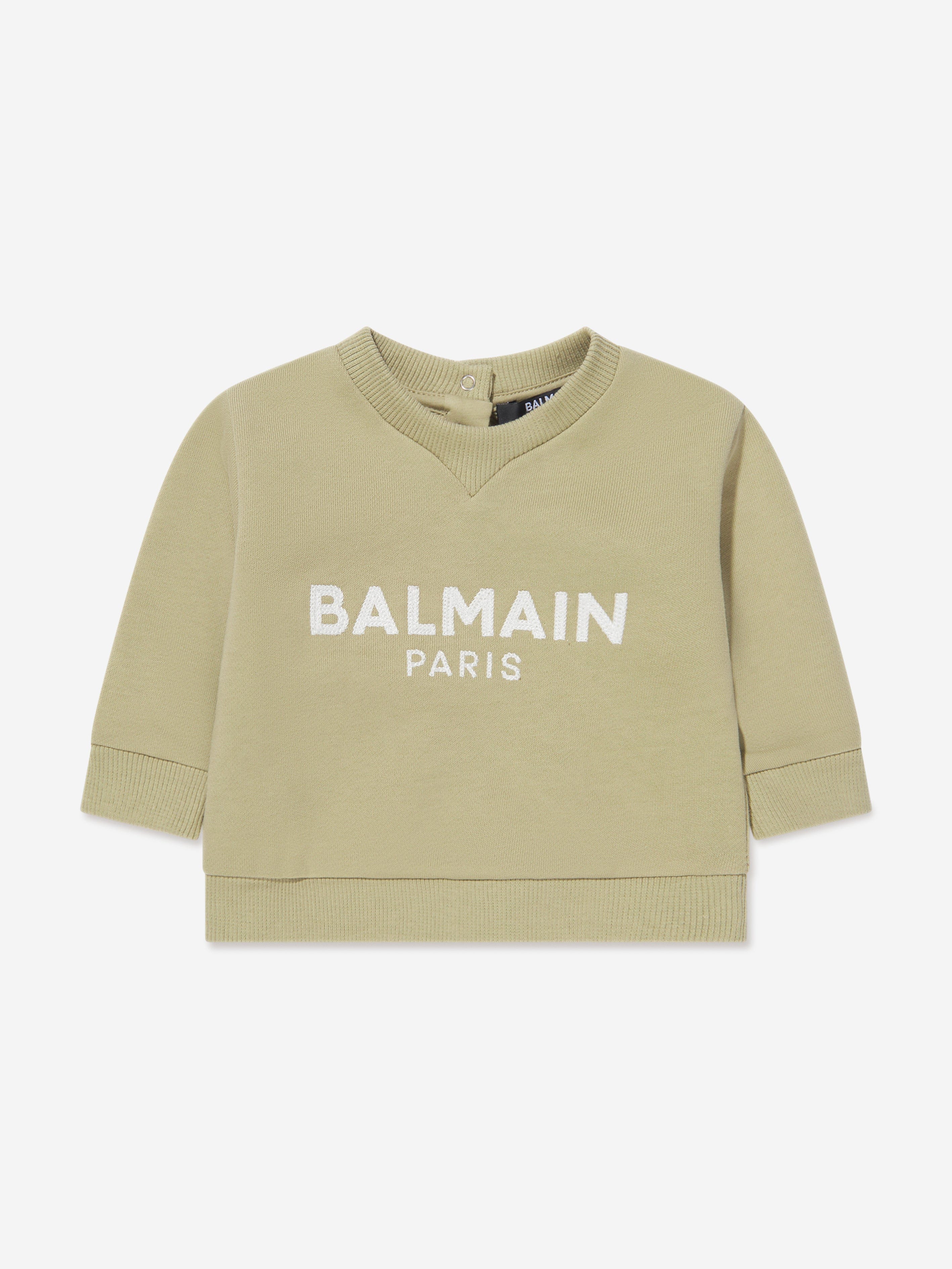 Balmain Baby Logo Sweatshirt in Green