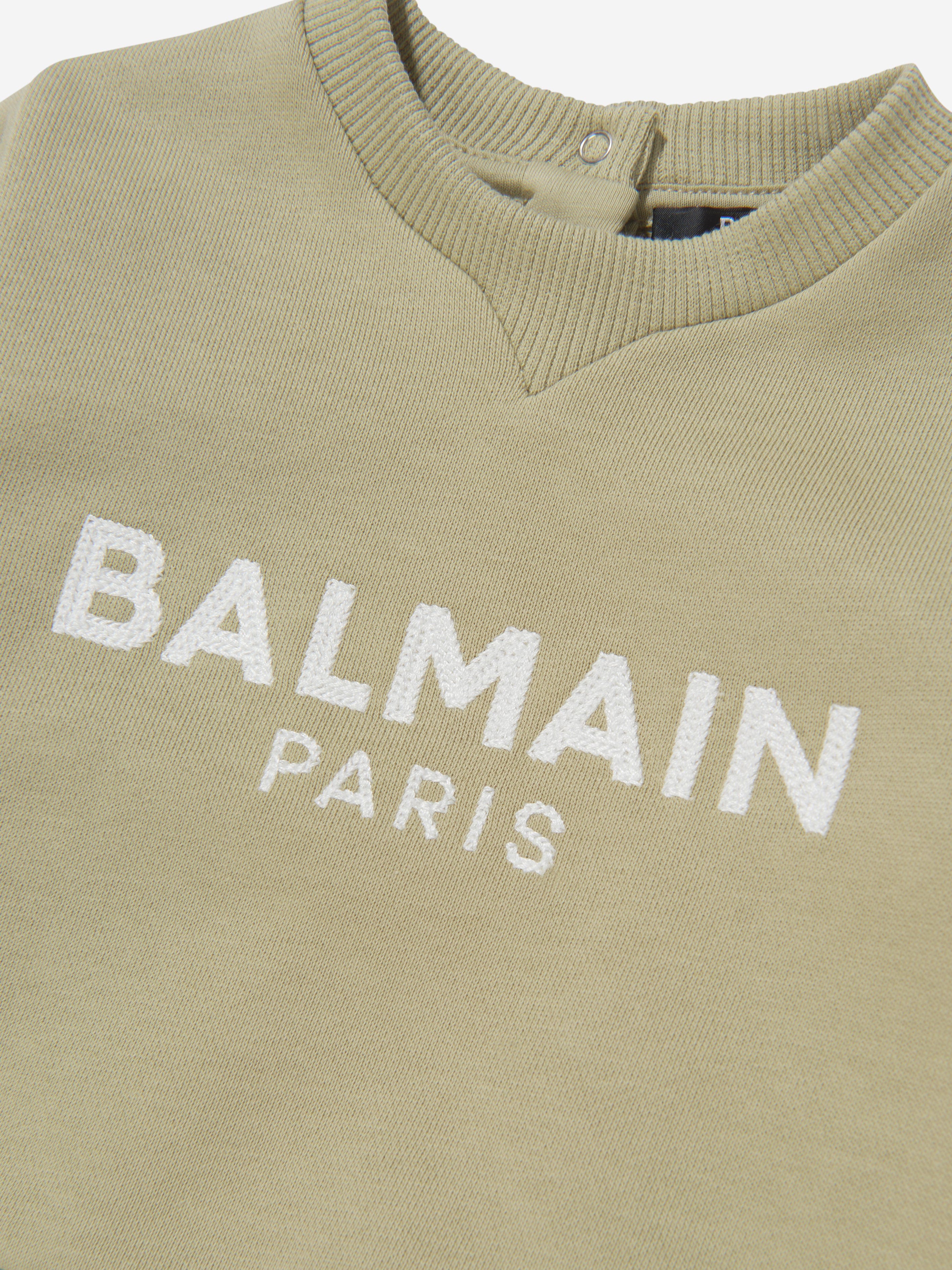 Balmain Baby Logo Sweatshirt in Green