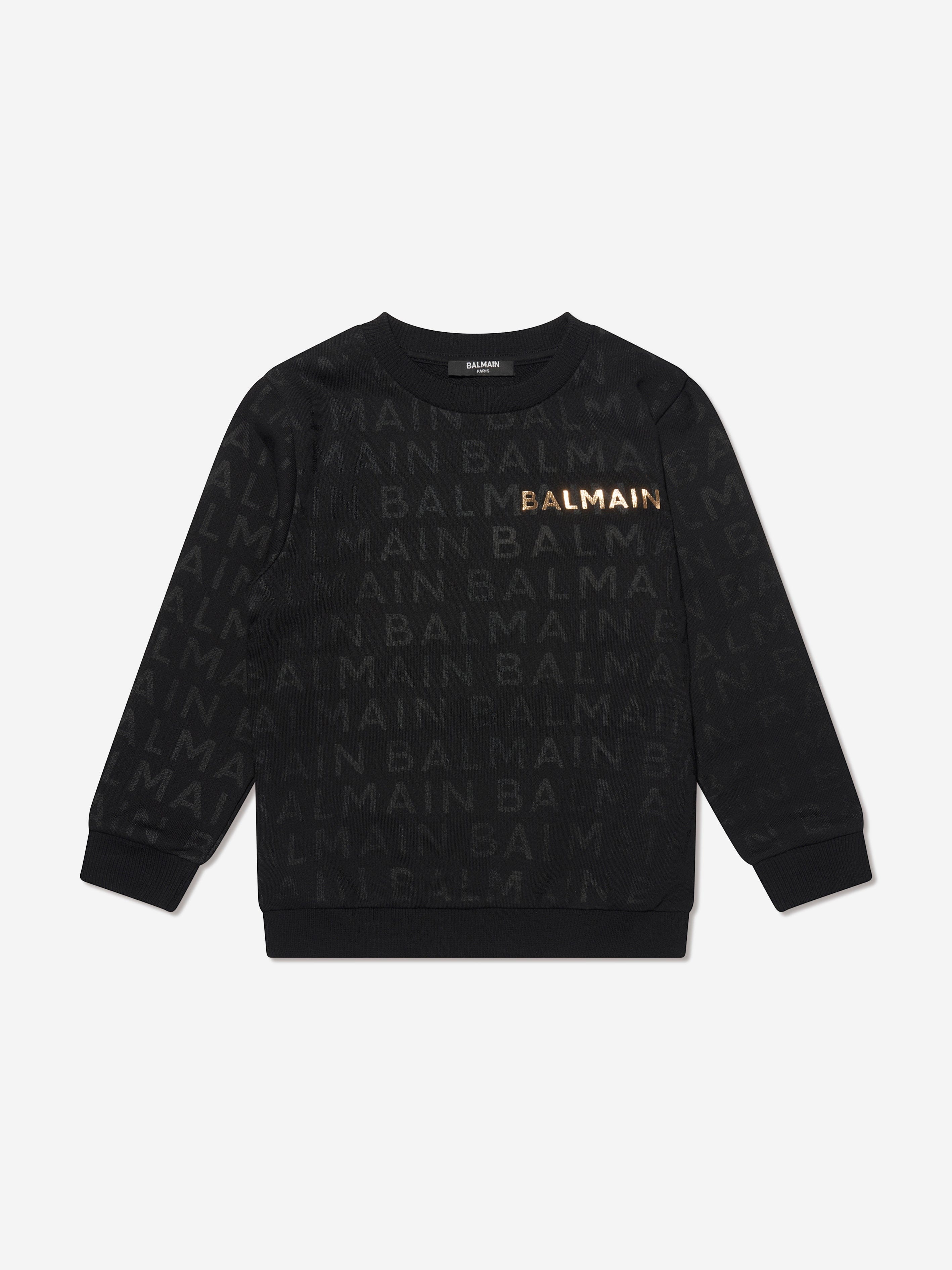 Balmain Kids Logo Sweatshirt in Black