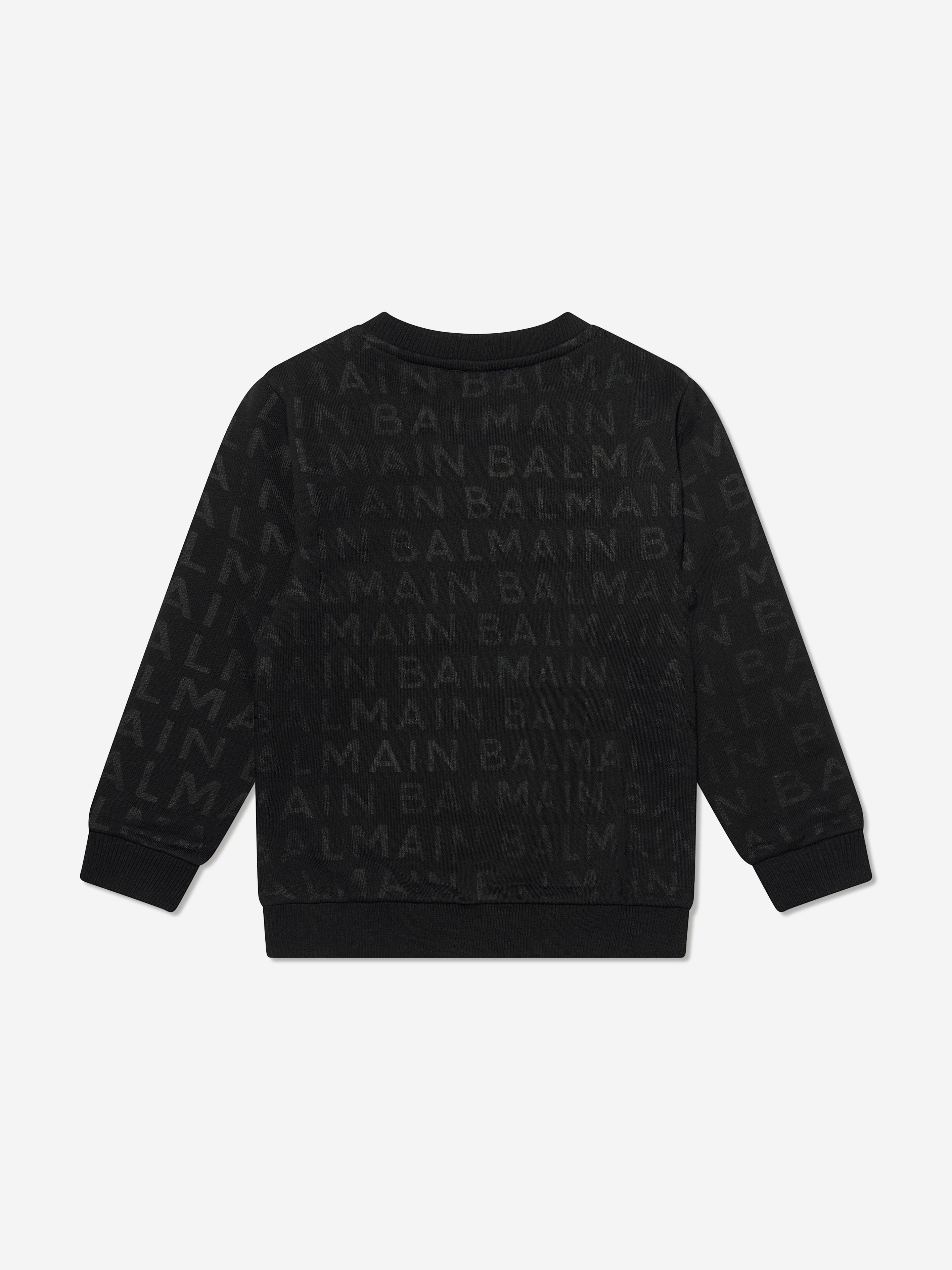 Balmain Kids Logo Sweatshirt in Black