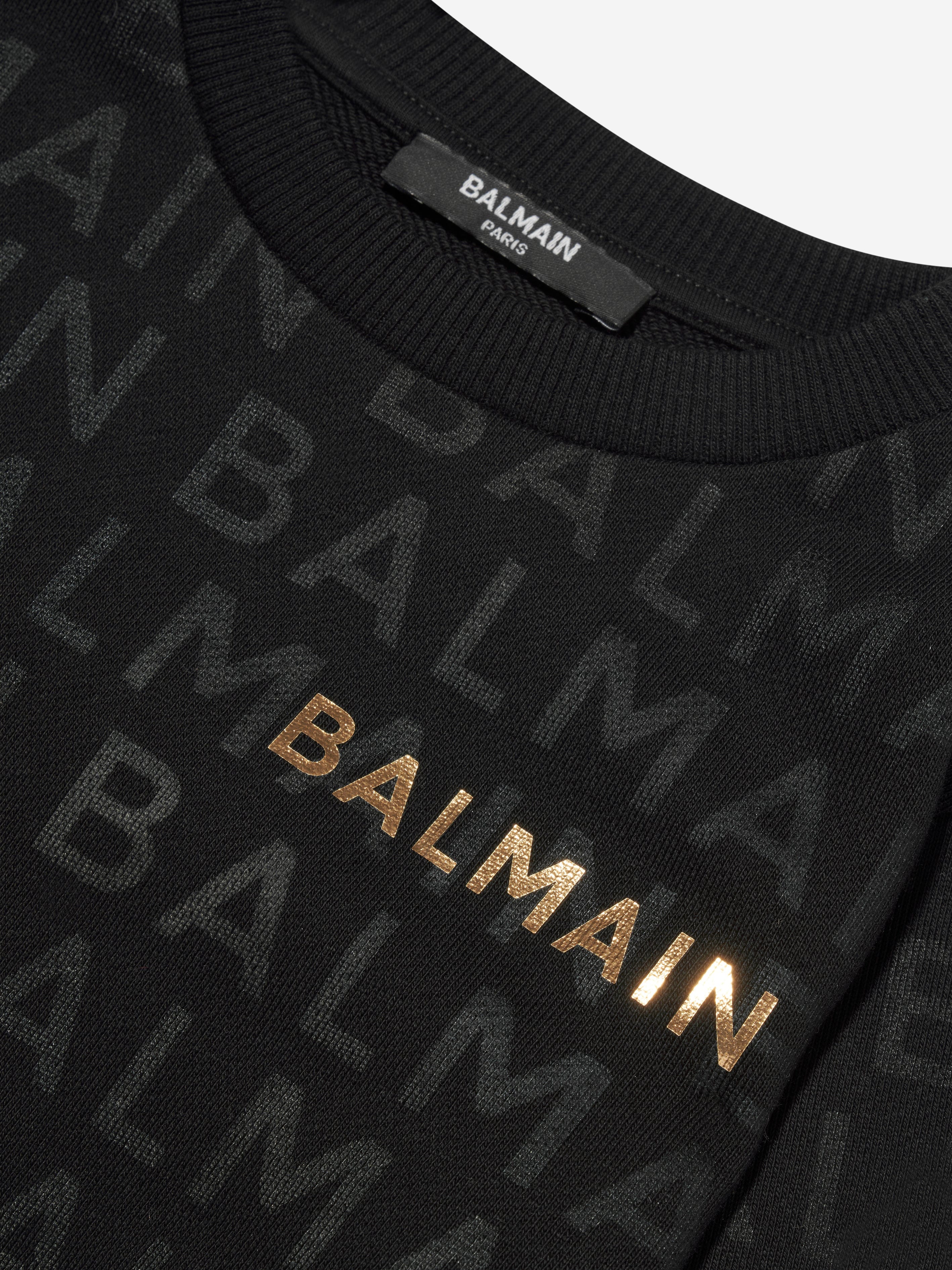 Balmain Kids Logo Sweatshirt in Black