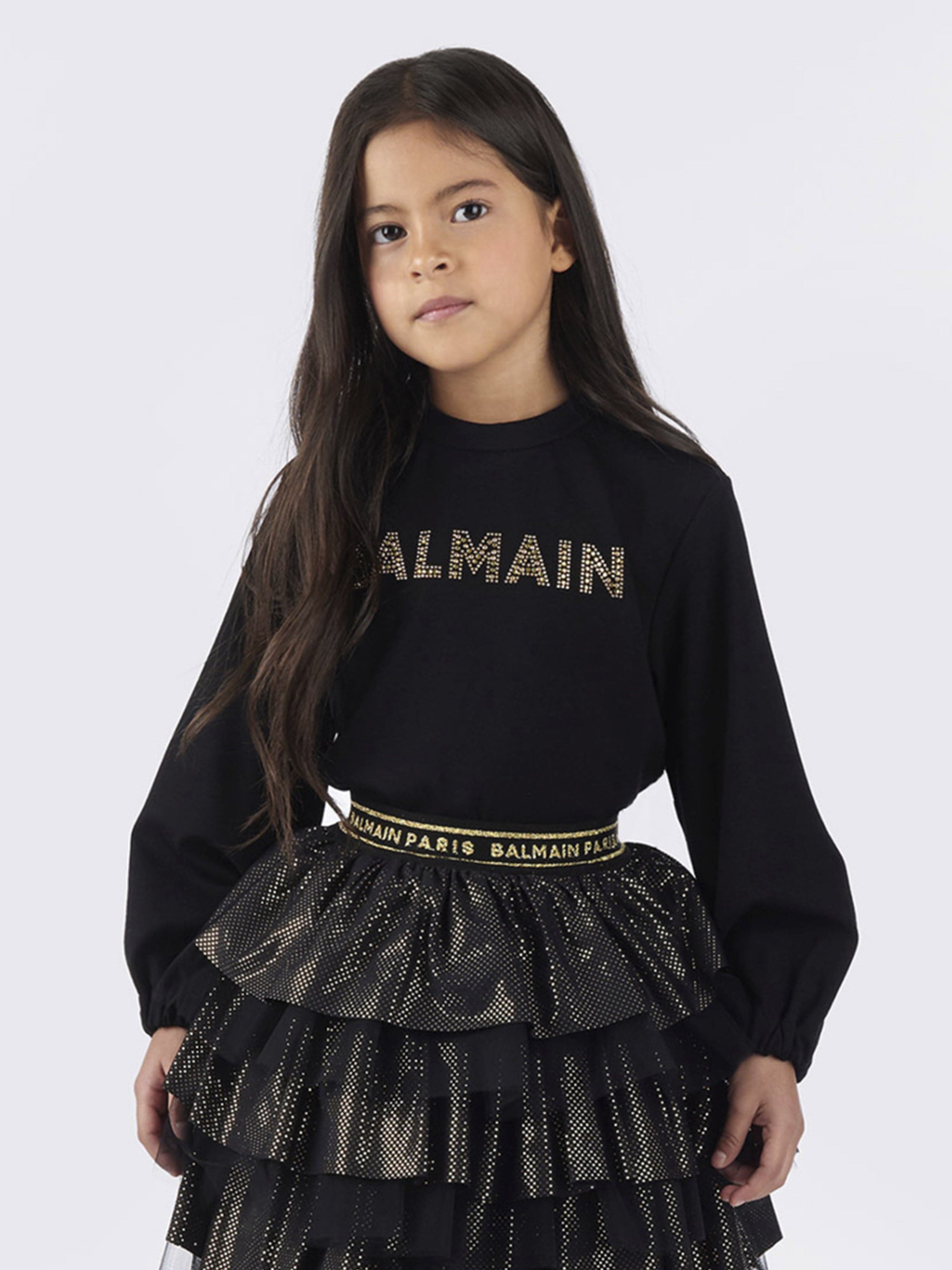 Balmain Kids Logo Sweatshirt in Black