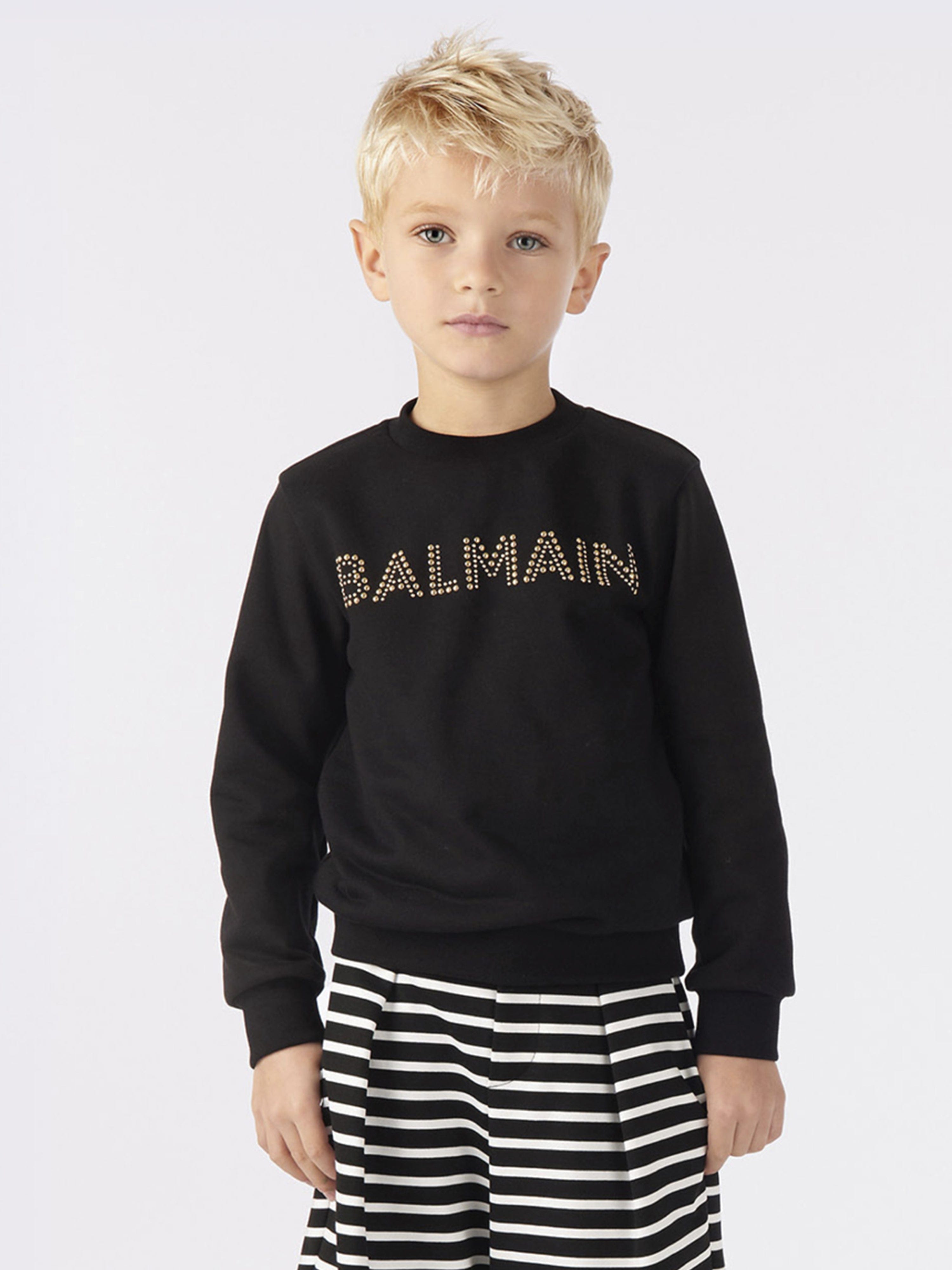 Balmain Kids Logo Sweatshirt in Black