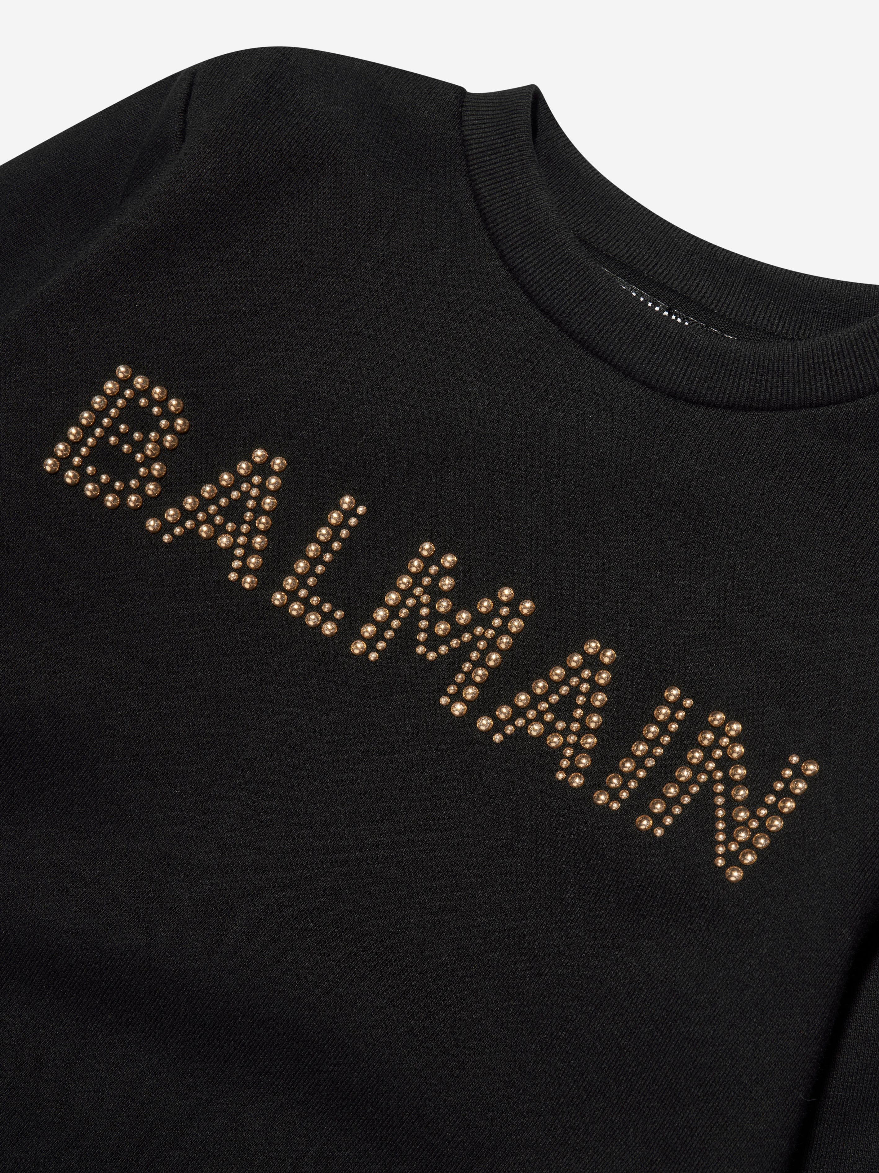 Balmain Kids Logo Sweatshirt in Black