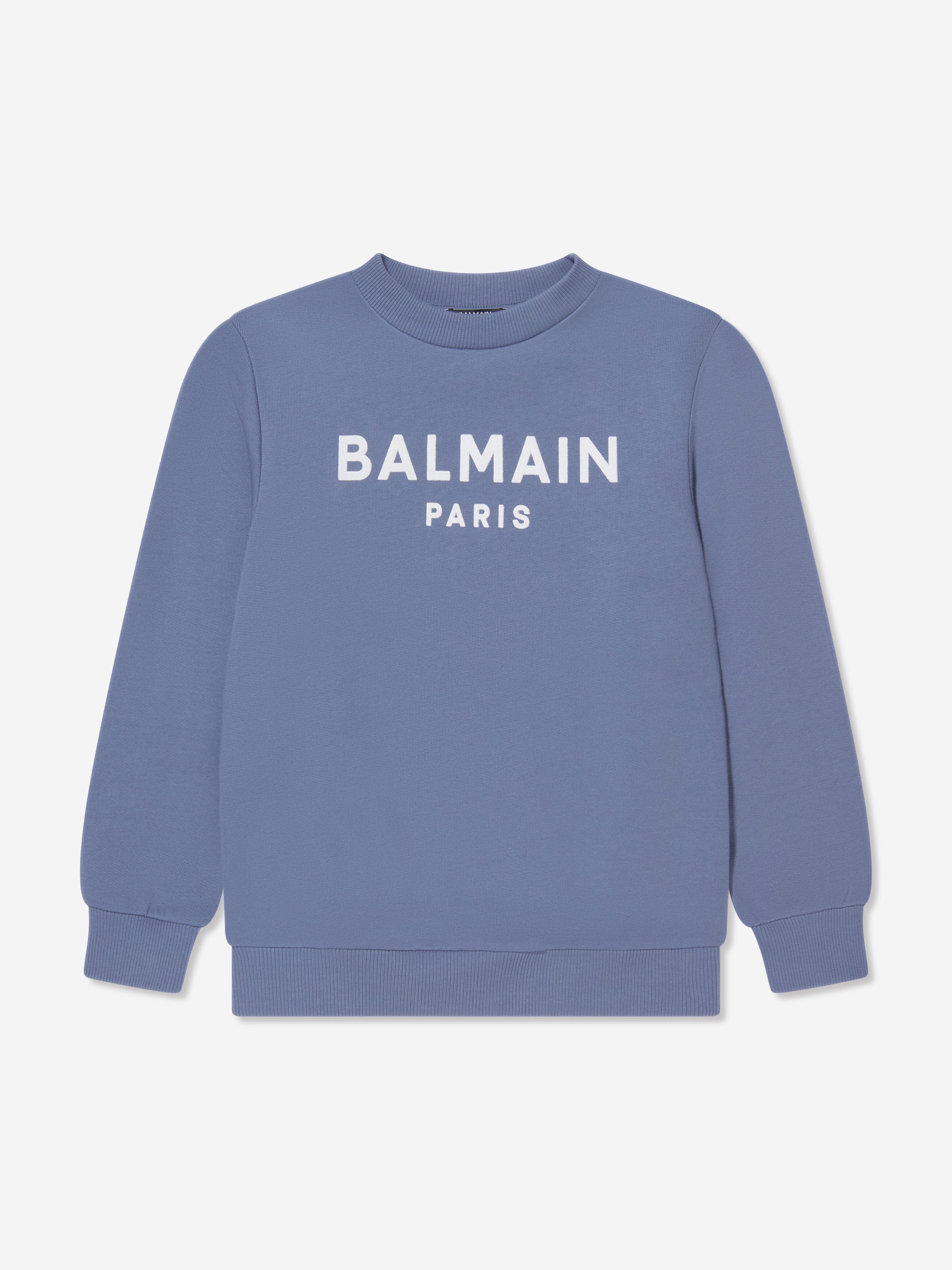 Balmain Kids Logo Sweatshirt in Blue