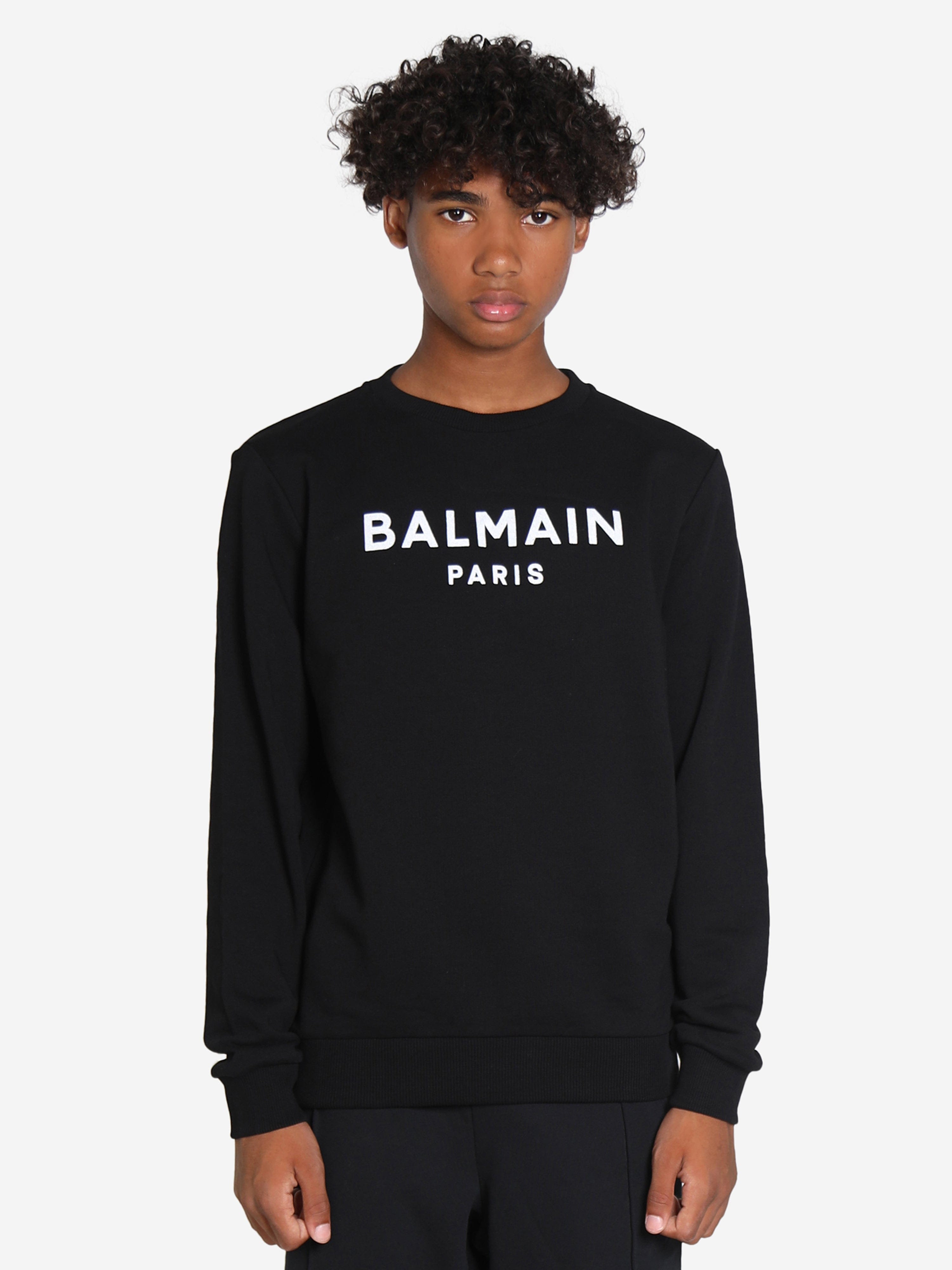 Balmain Kids Logo Sweatshirt in Black