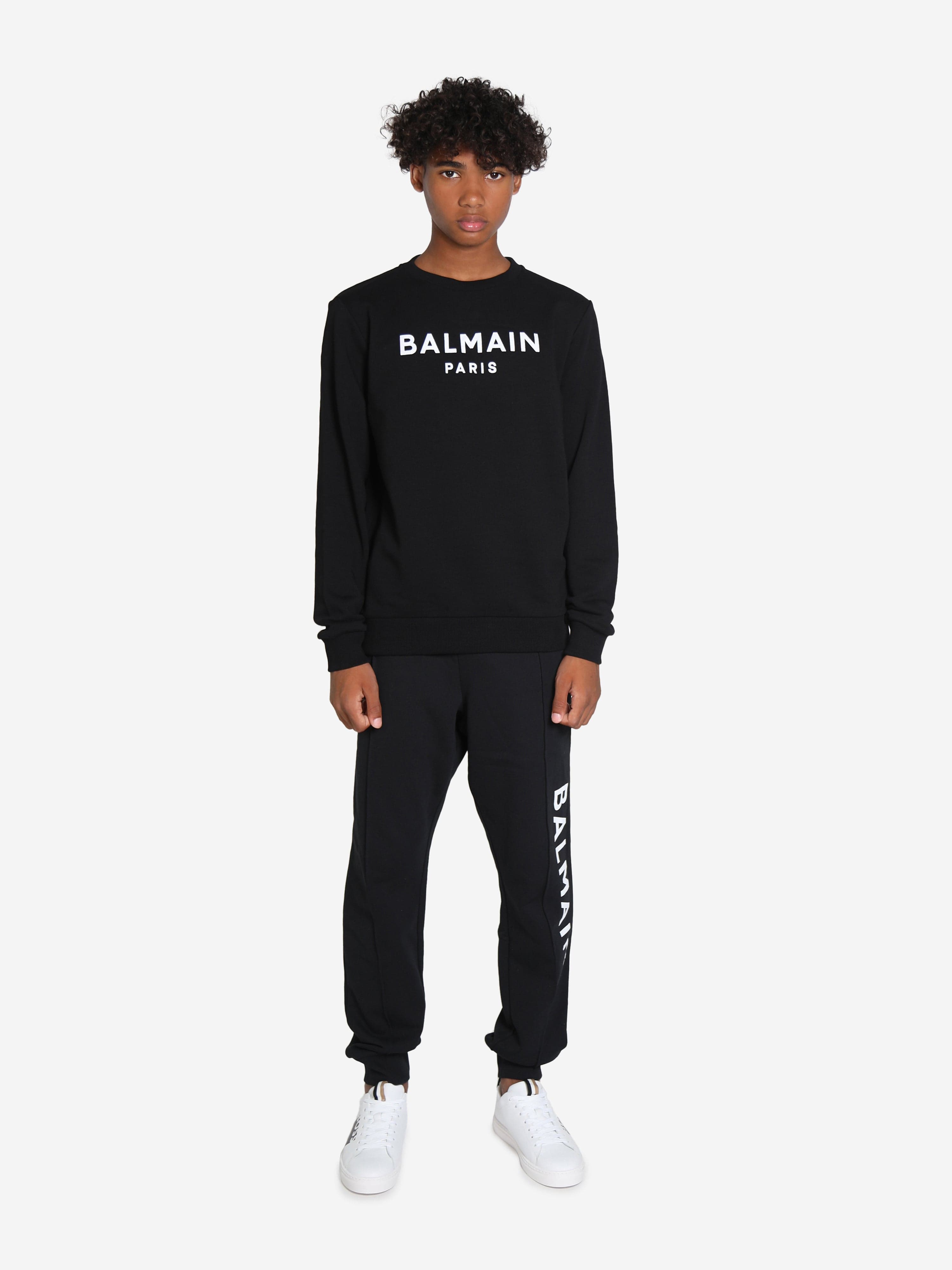 Balmain Kids Logo Sweatshirt in Black