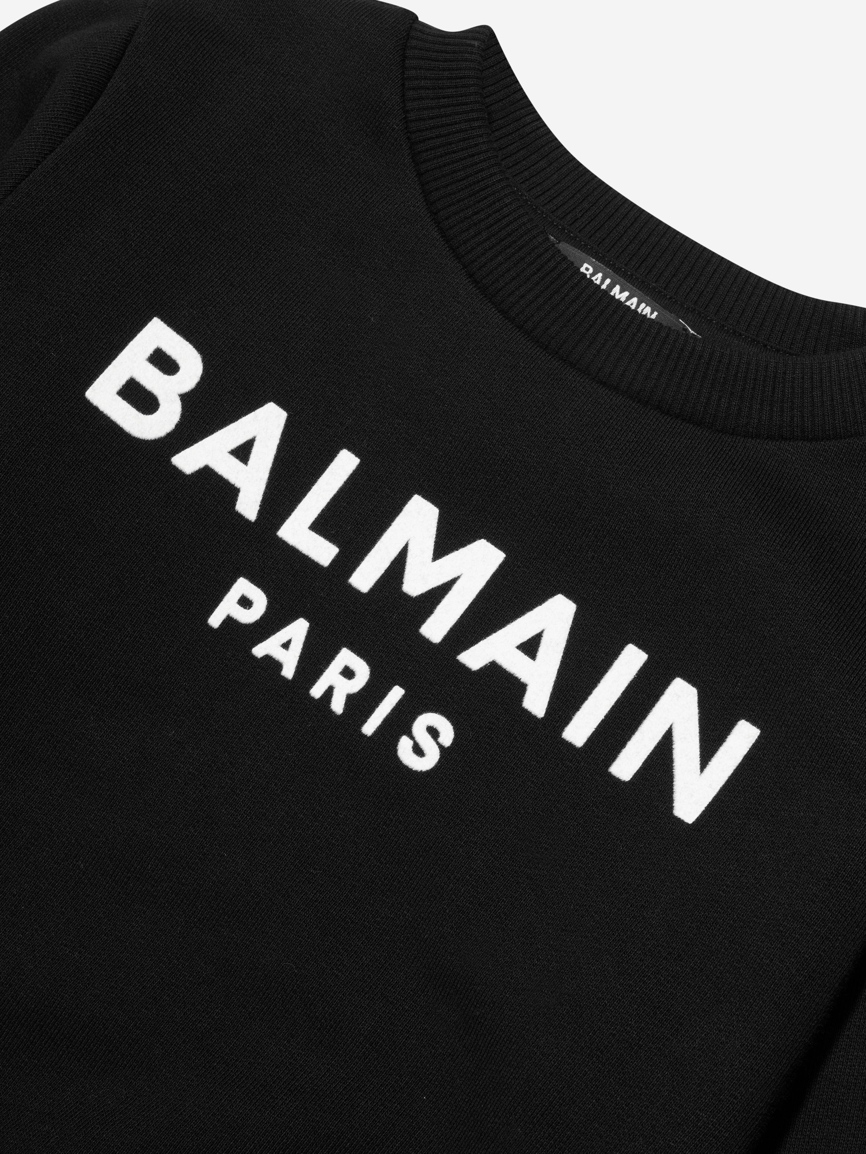 Balmain Kids Logo Sweatshirt in Black