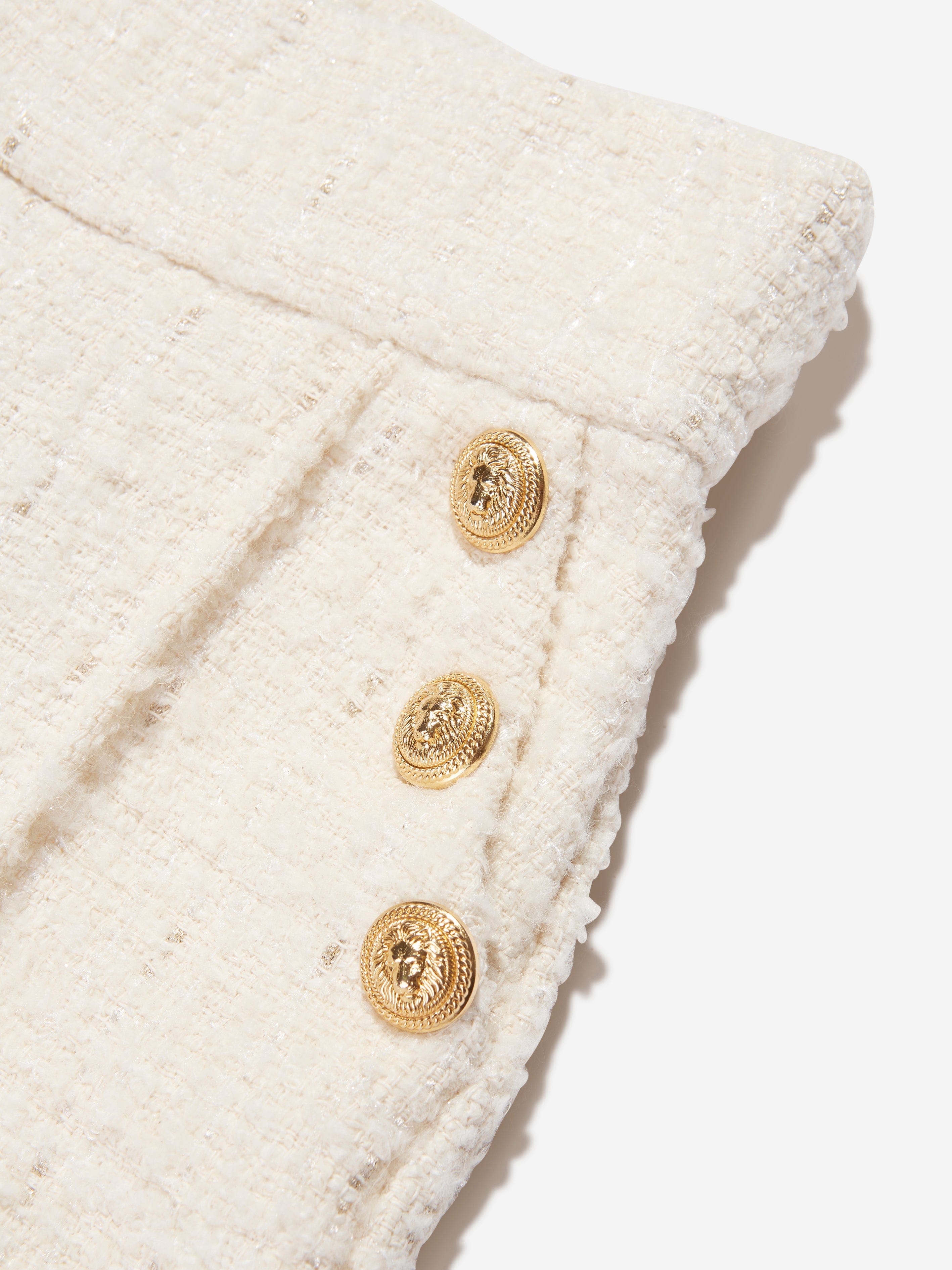 Balmain Girls Suit Shorts in Ivory