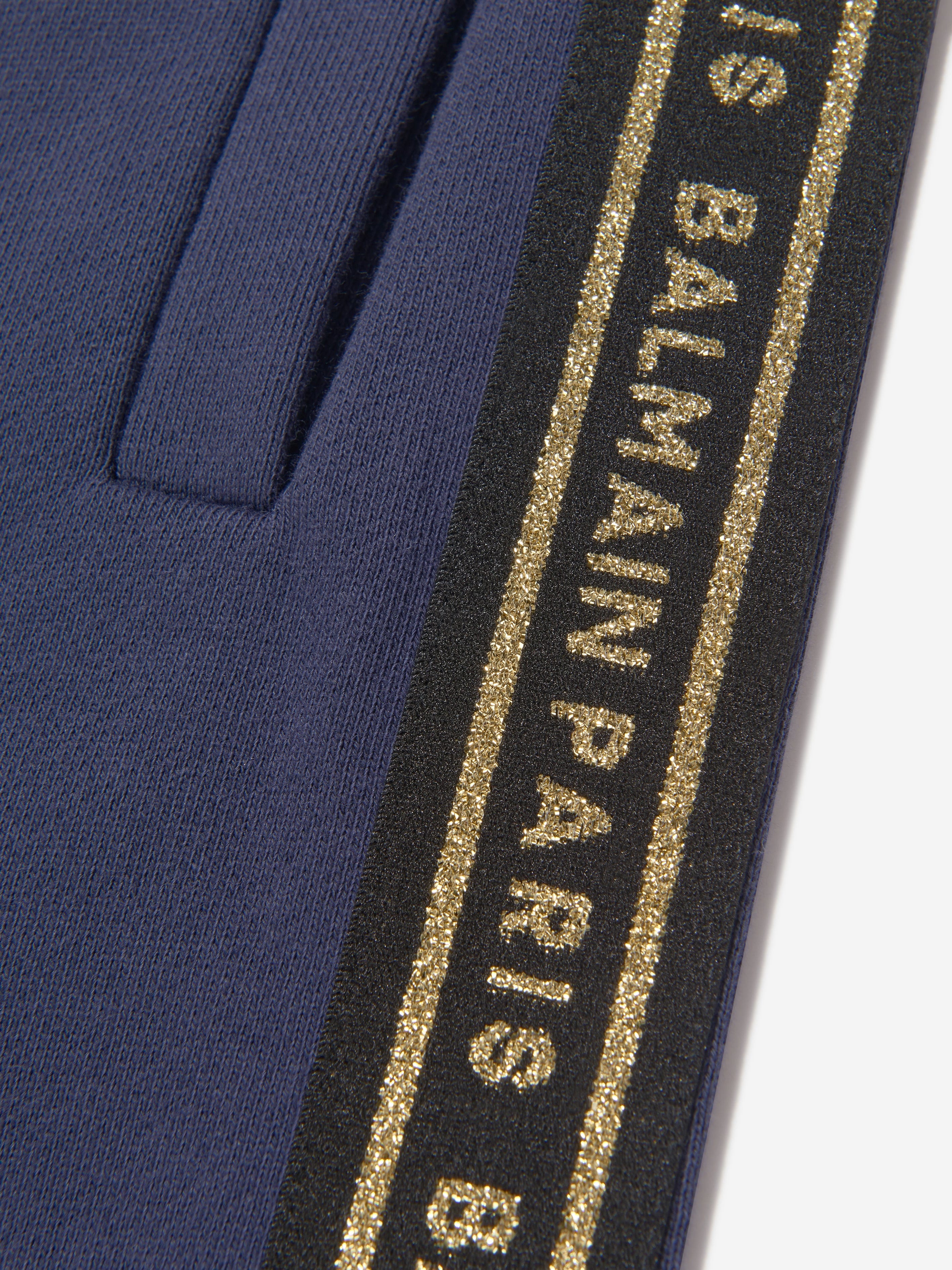 Balmain Boys Logo Joggers in Navy