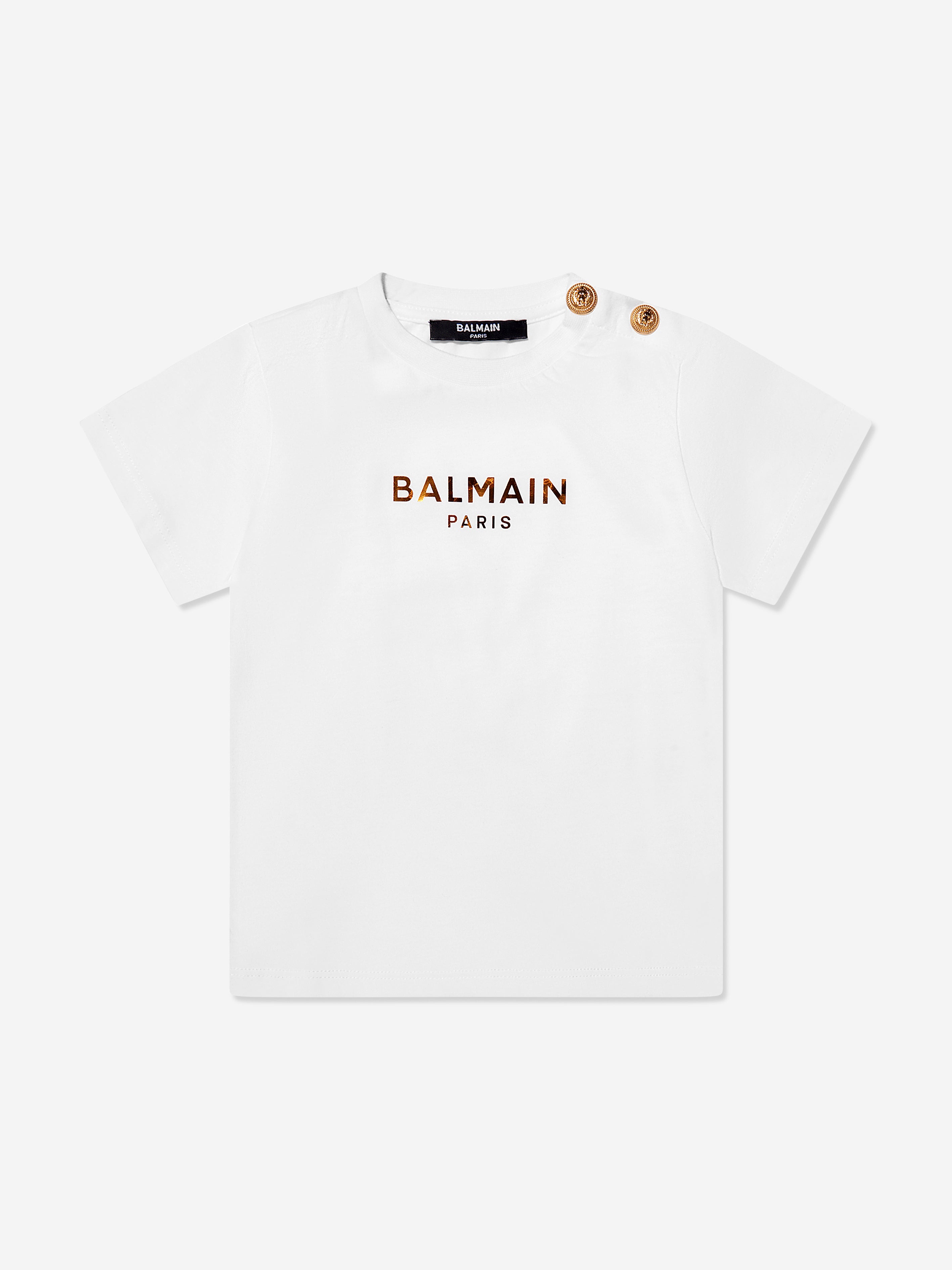 Balmain Baby Logo T-Shirt in White